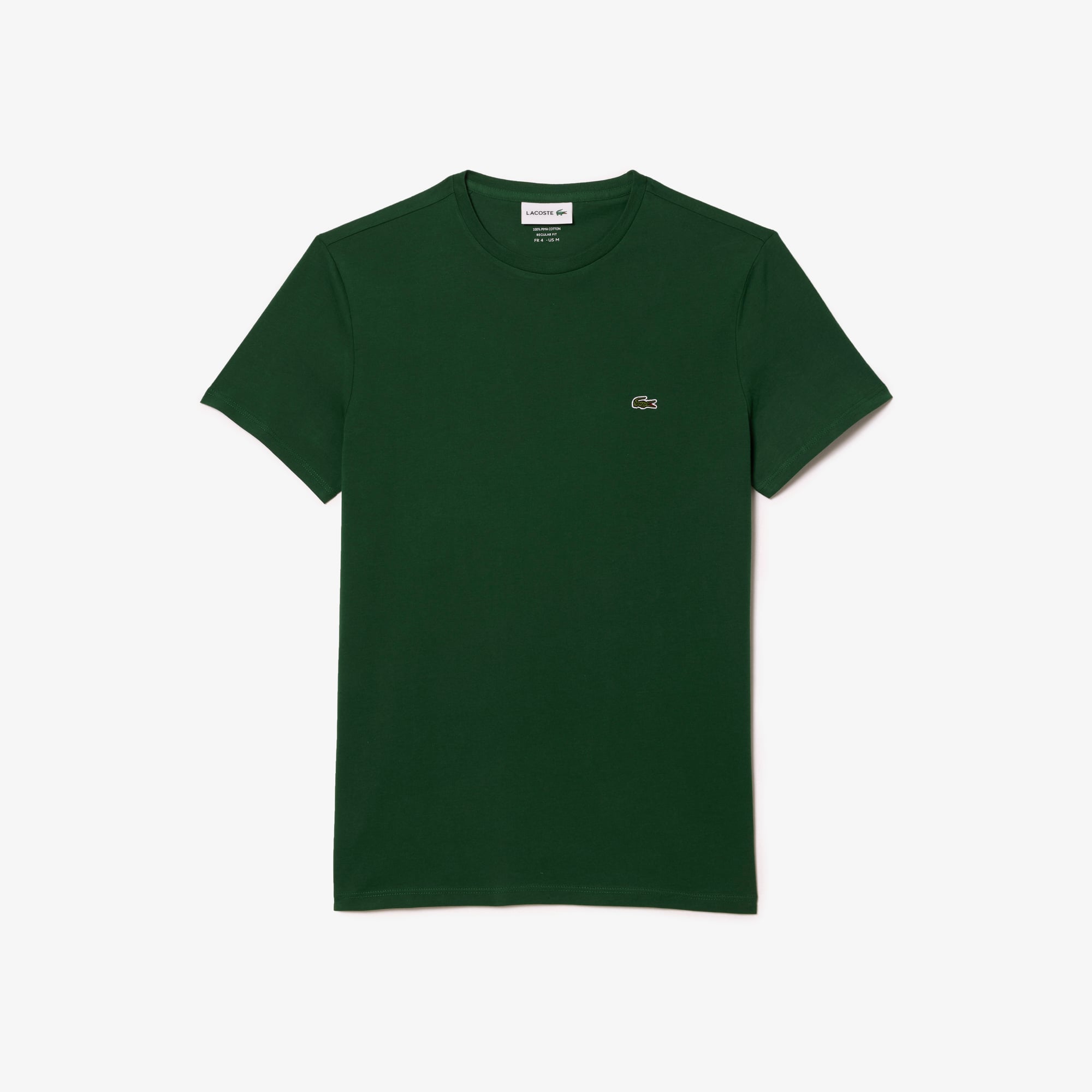 Lacoste Erkek Regular Fit Bisiklet Yaka Koyu Yeşil T-Shirt görsel 4