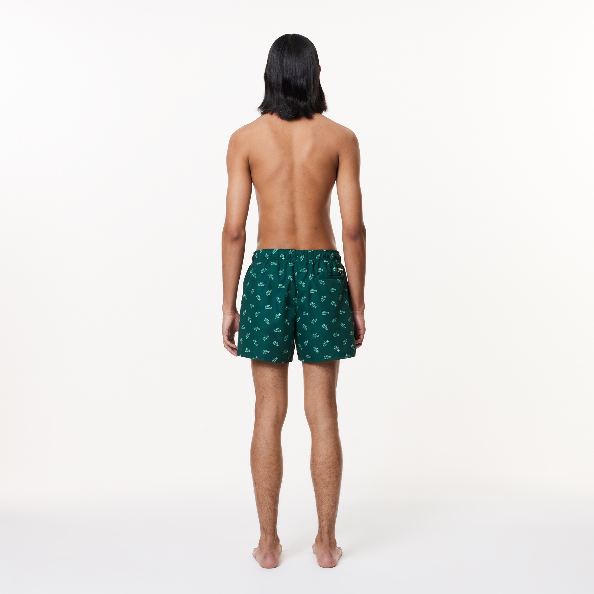 Lacoste Erkek Desenli Yeşil Mayo