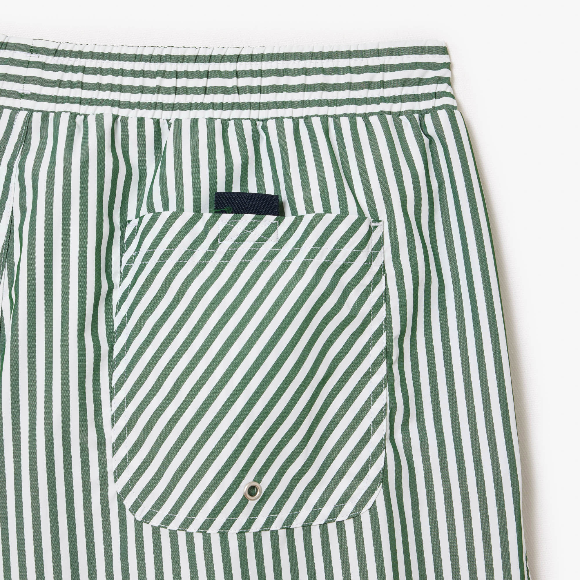 Lacoste Erkek Çizgili Yeşil Mayo Şort