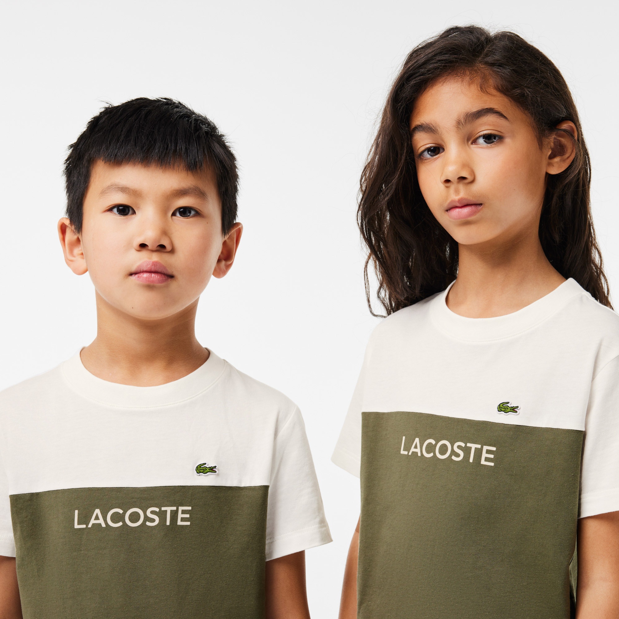 Lacoste Çocuk Yeşil Renk Bloklu T-shirt