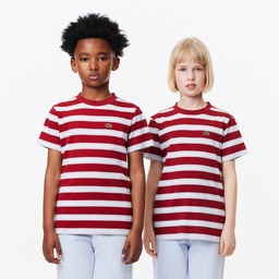 Çocuk Bisiklet Yaka Çizgili Kırmızı T-Shirt Kırmızı