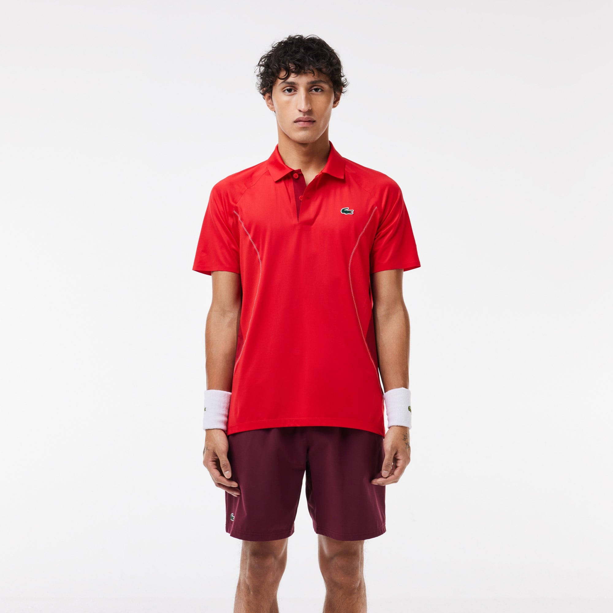 Lacoste SPORT x Novak Djokovic Erkek Regular Fit Kırmızı Polo