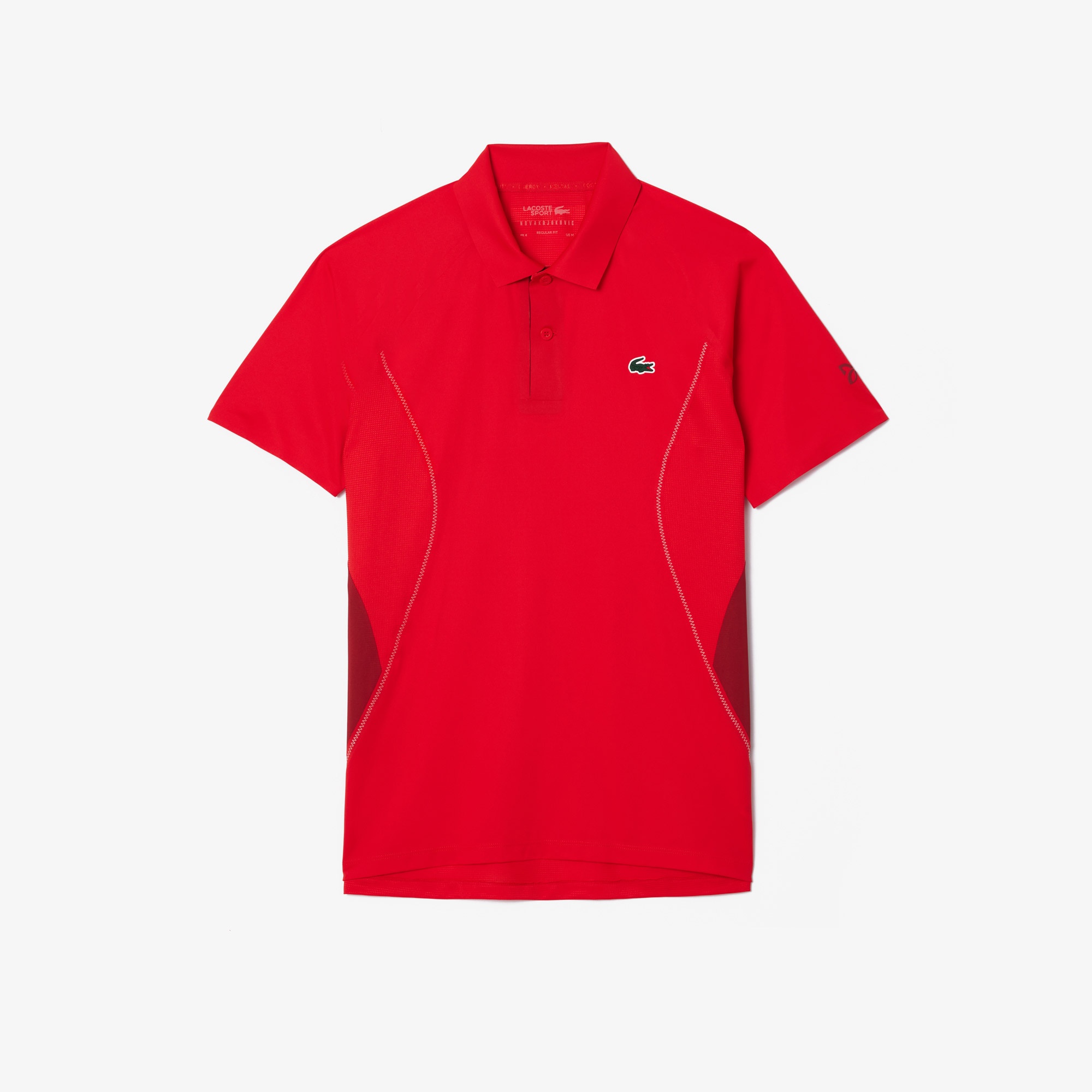 Lacoste SPORT x Novak Djokovic Erkek Regular Fit Kırmızı Polo