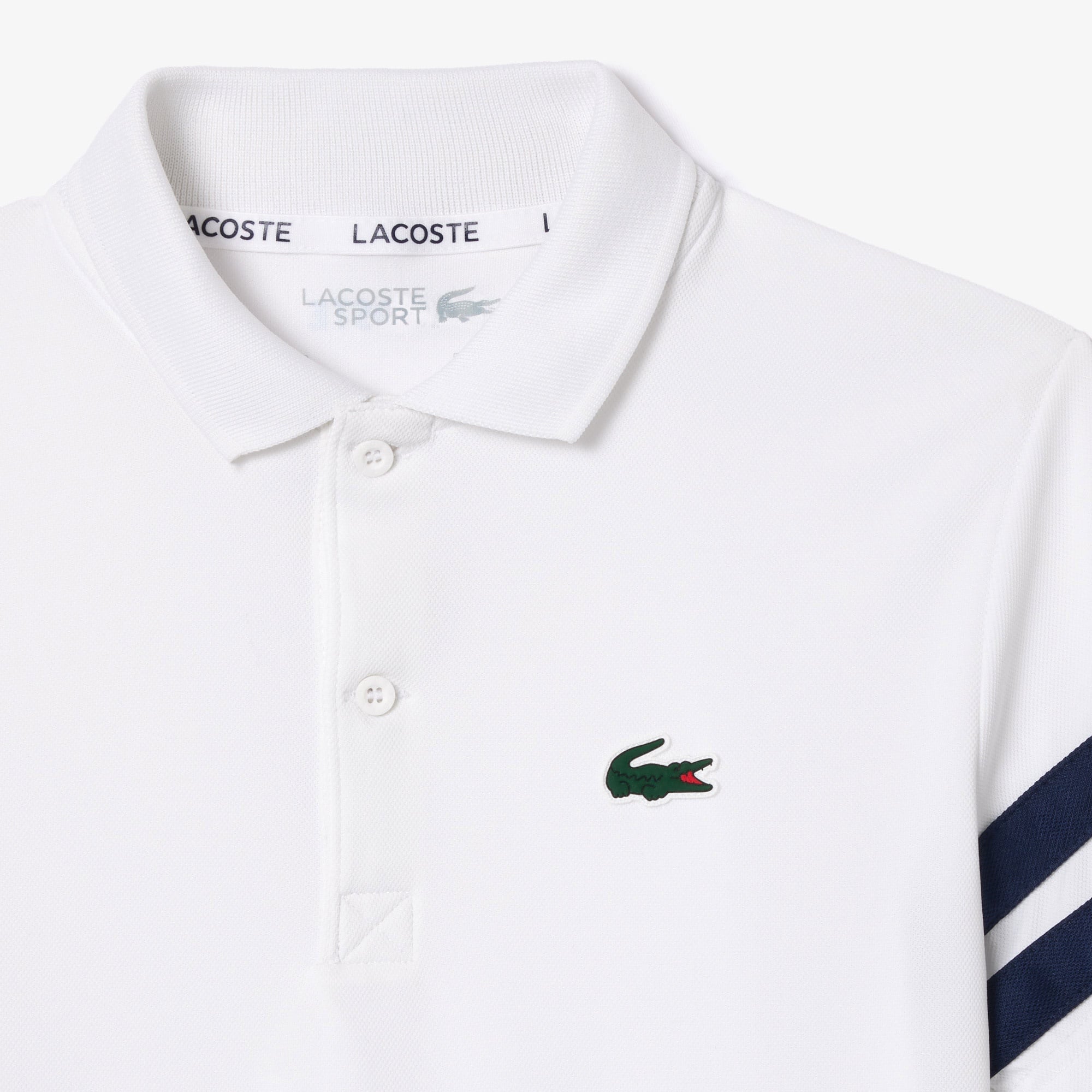 Lacoste Çocuk Renk Bloklu Beyaz Polo