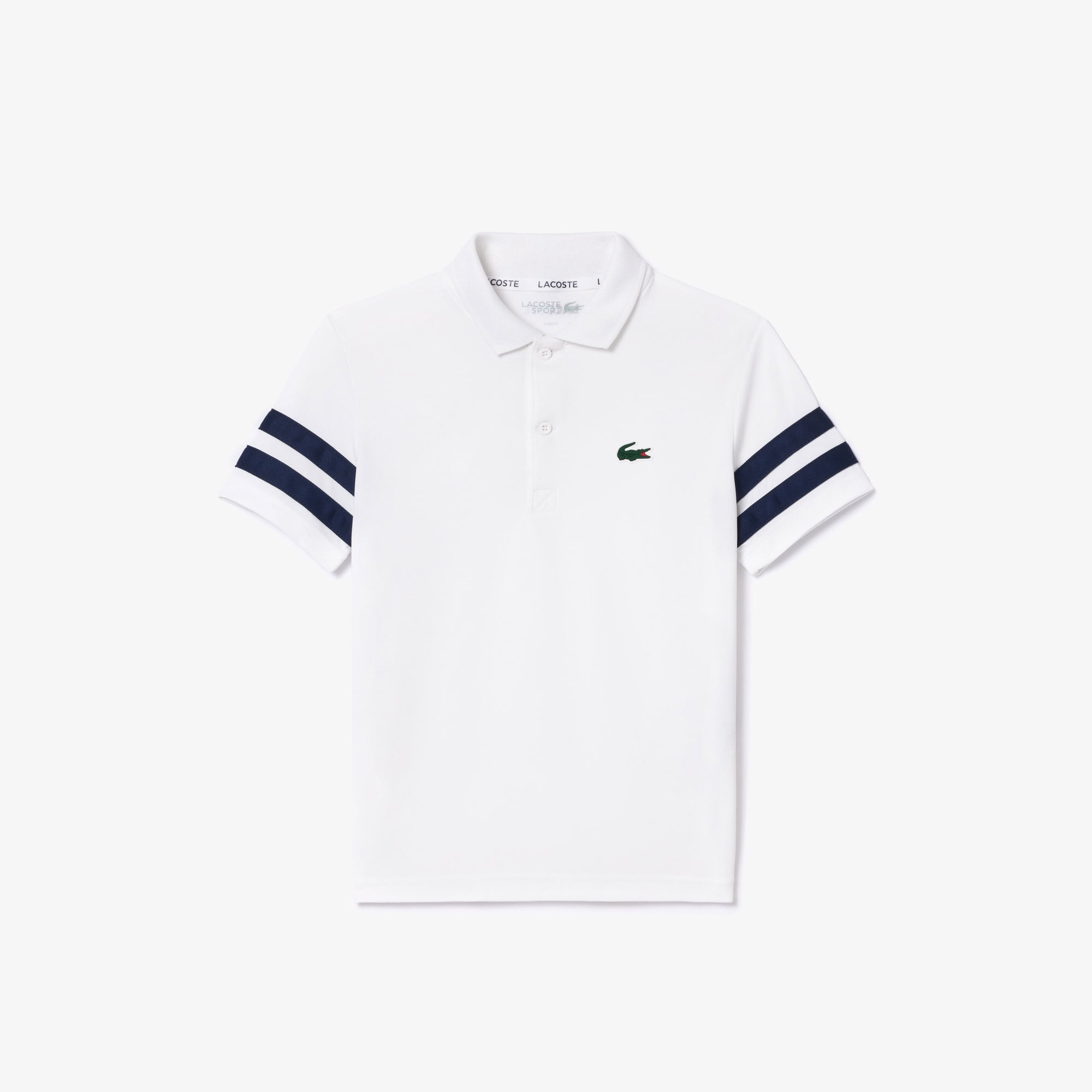 Lacoste Çocuk Renk Bloklu Beyaz Polo