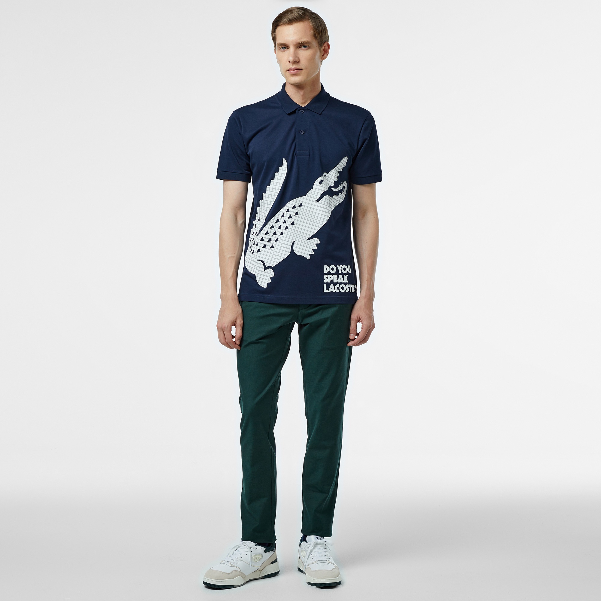 Lacoste Erkek Regular Fit Baskılı Lacivert Polo