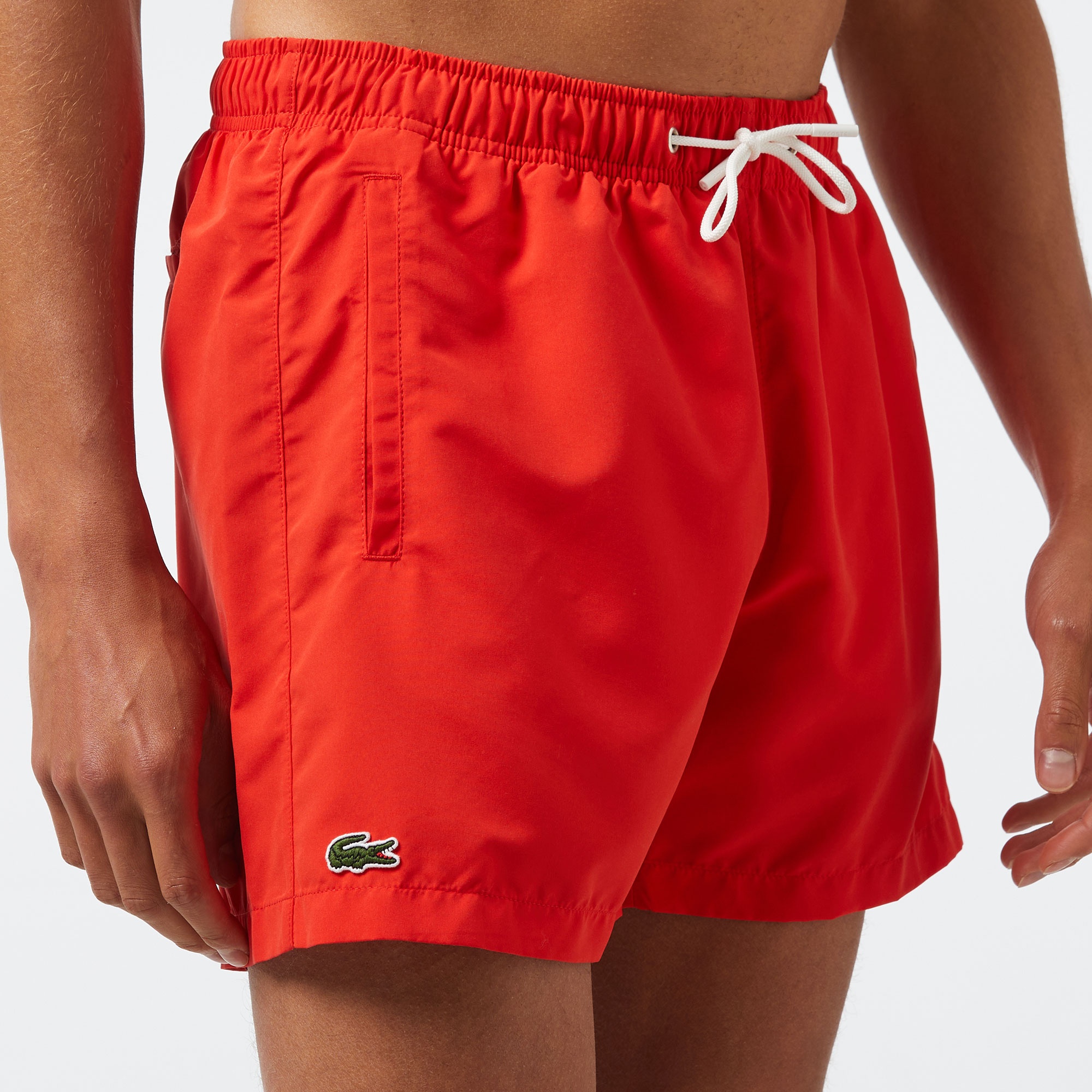 Lacoste Erkek Renk Bloklu Kırmızı Mayo Şort