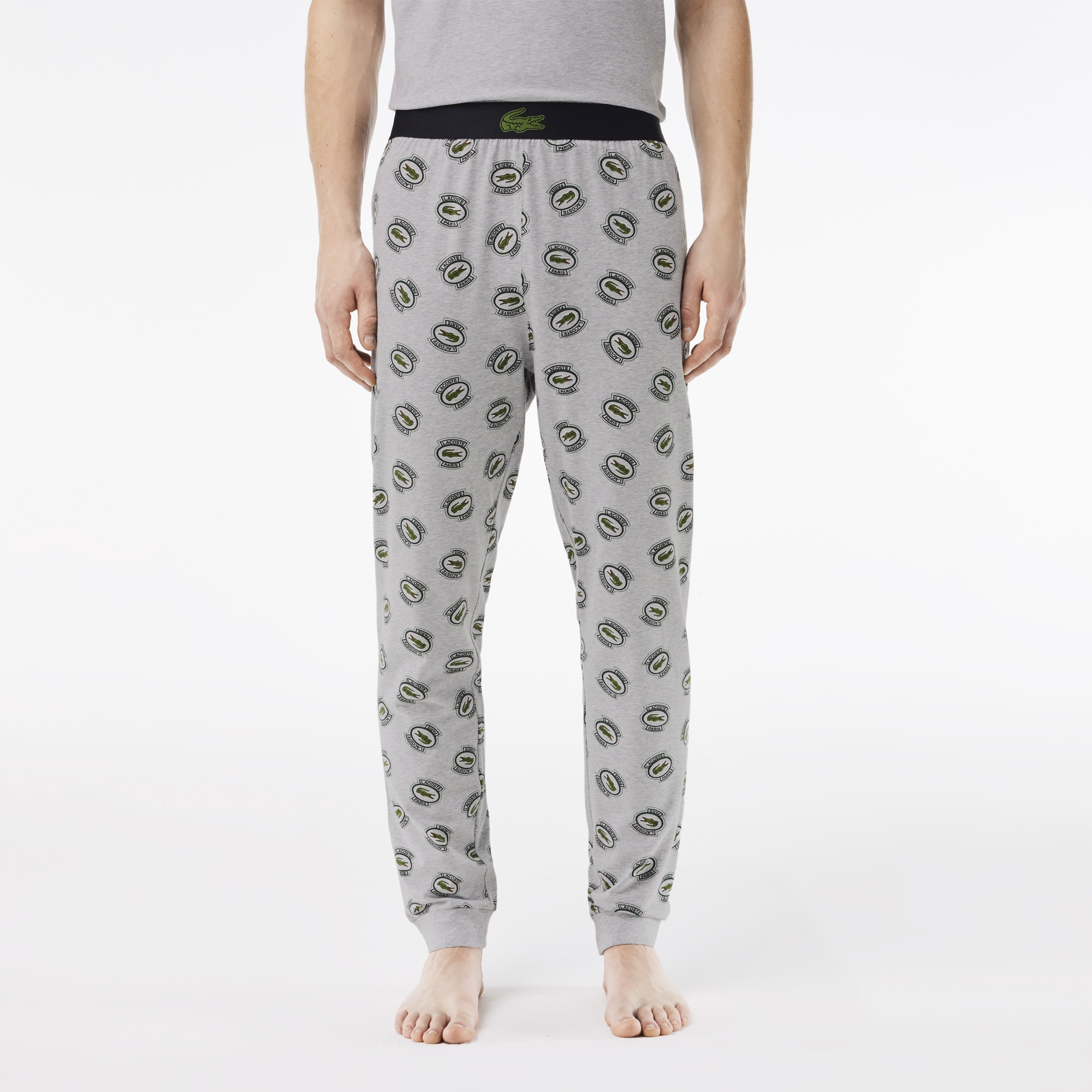 Lacoste Erkek Baskılı Gri Pijama Takımı