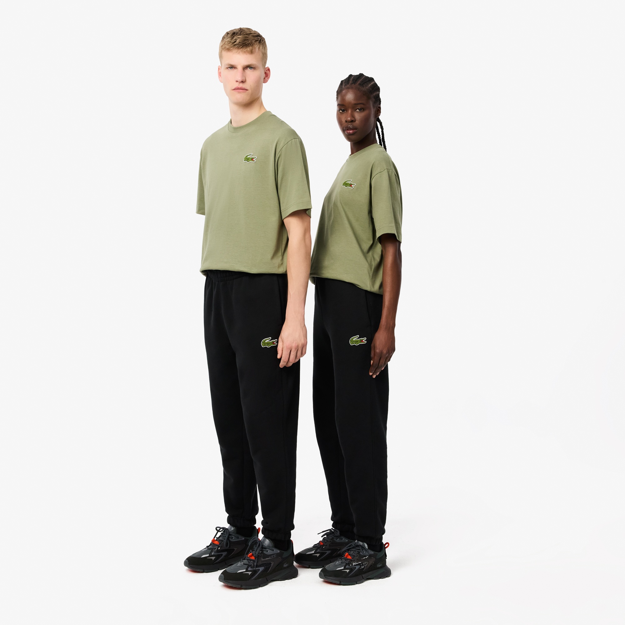 Lacoste Unisex Relaxed Fit Organik Pamuk Siyah Eşofman Altı