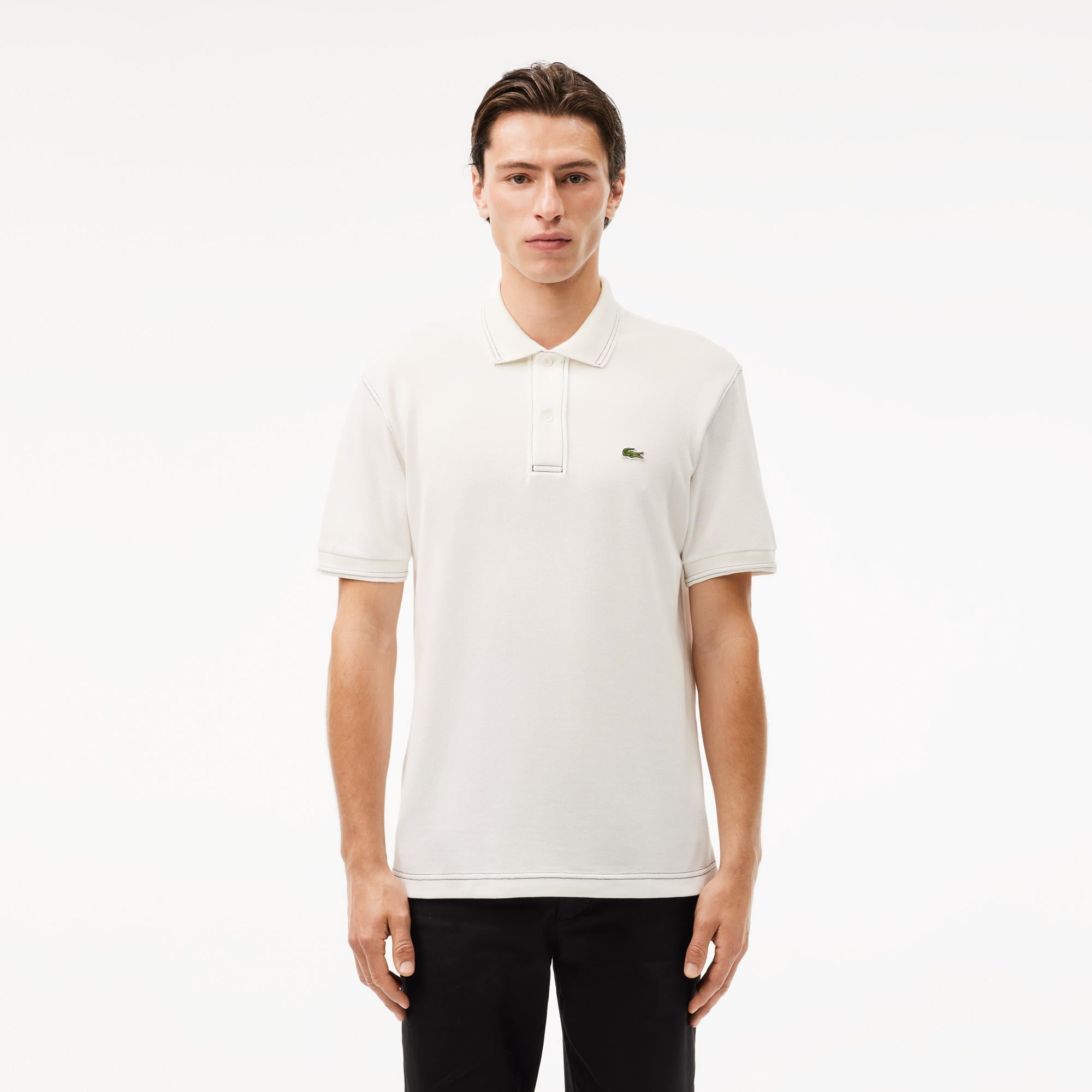 Lacoste Erkek Classic Fit Organik Pamuk Beyaz Polo