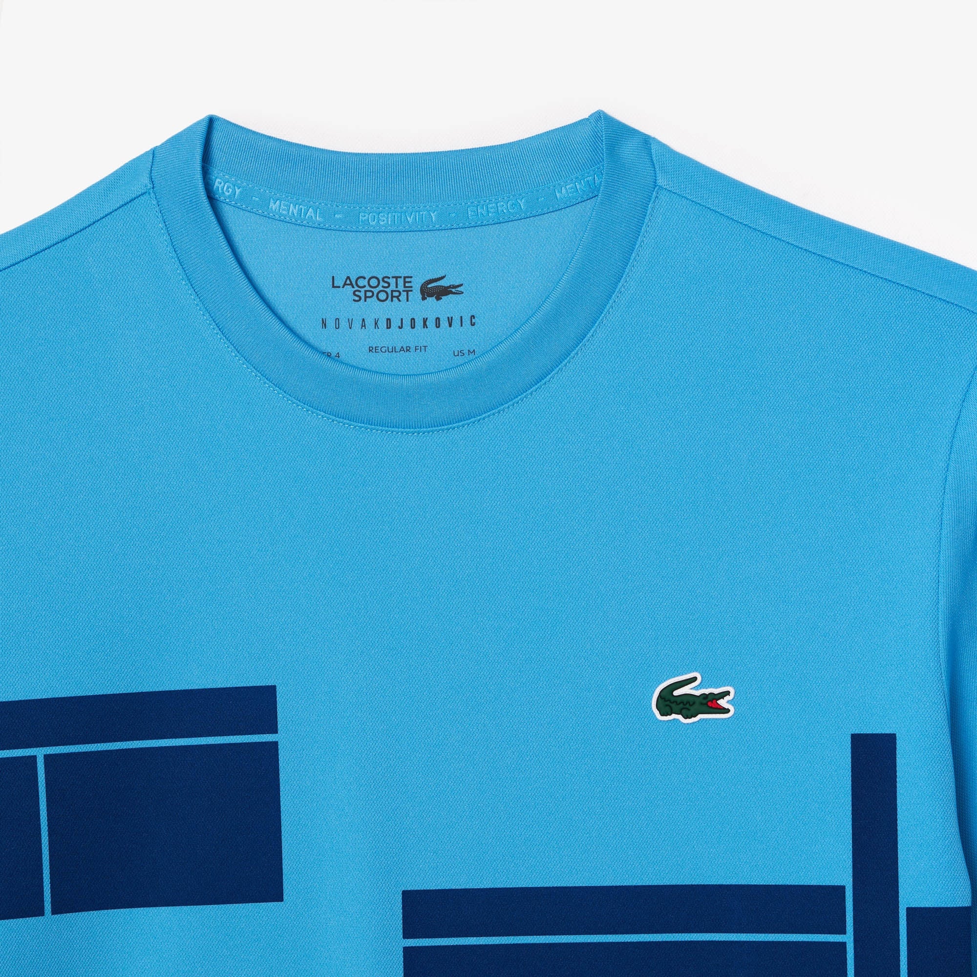 Lacoste Erkek Regular Fit Bisiklet Yaka Baskılı Mavi T-Shirt