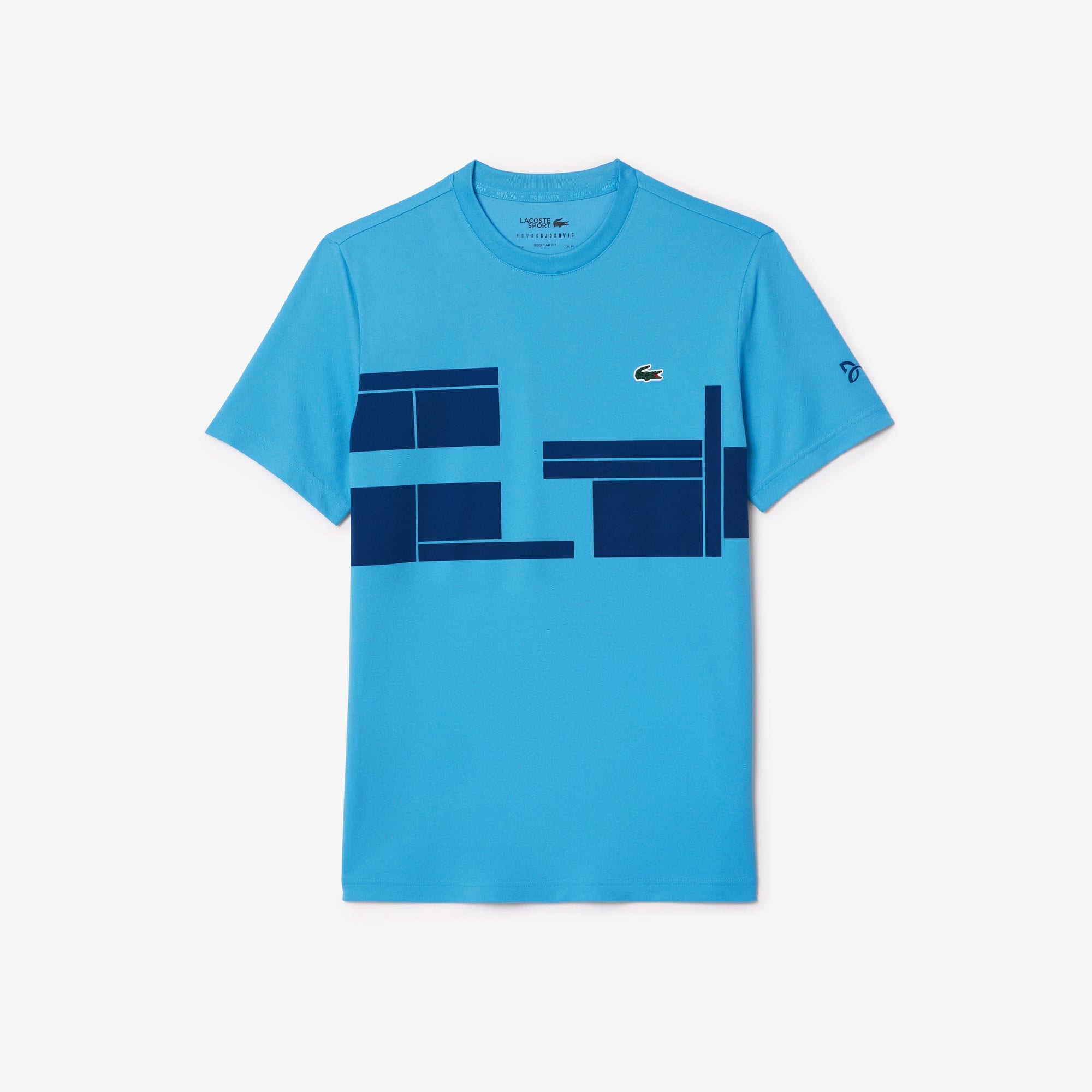 Lacoste Erkek Regular Fit Bisiklet Yaka Baskılı Mavi T-Shirt