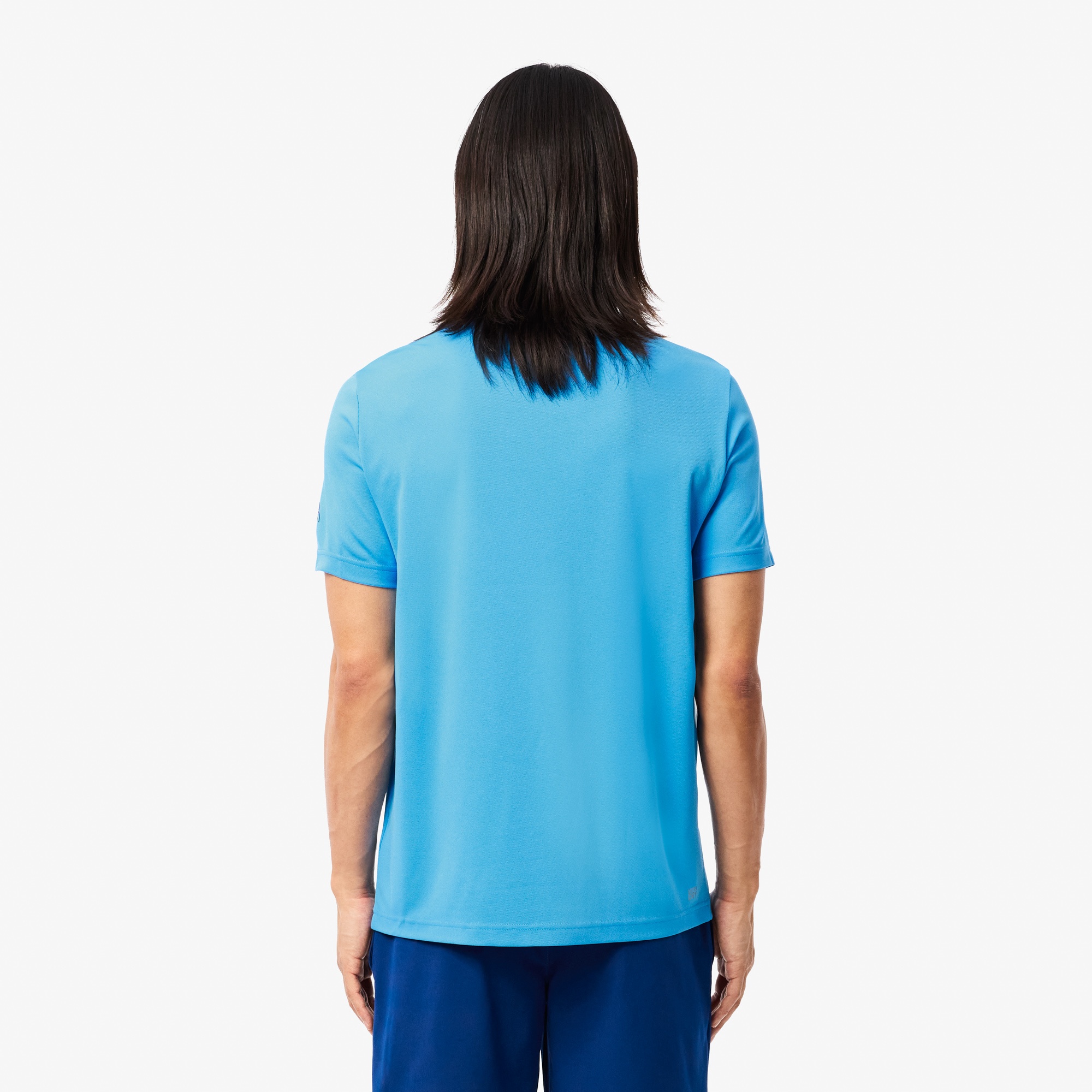 Lacoste Erkek Regular Fit Bisiklet Yaka Baskılı Mavi T-Shirt