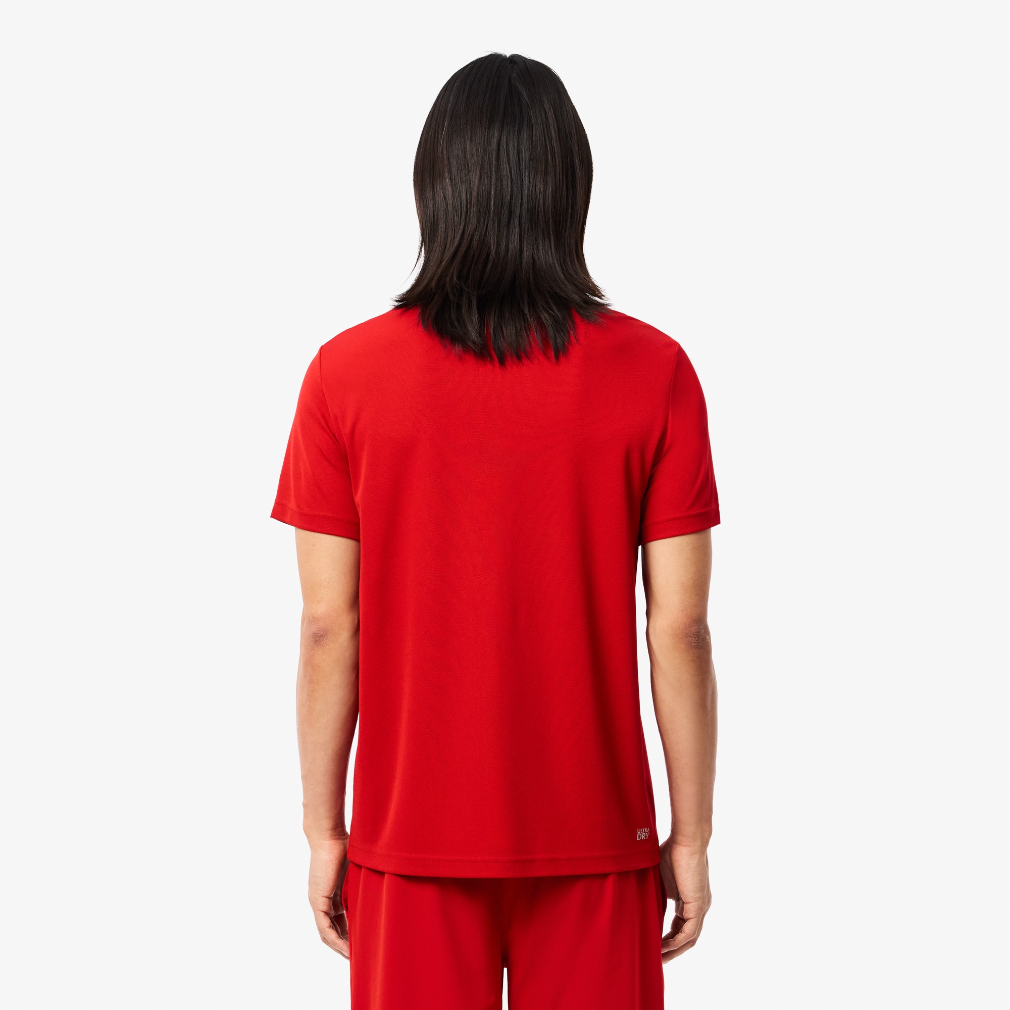 Lacoste Erkek Regular Fit Bisiklet Yaka Baskılı Kırmızı T-Shirt