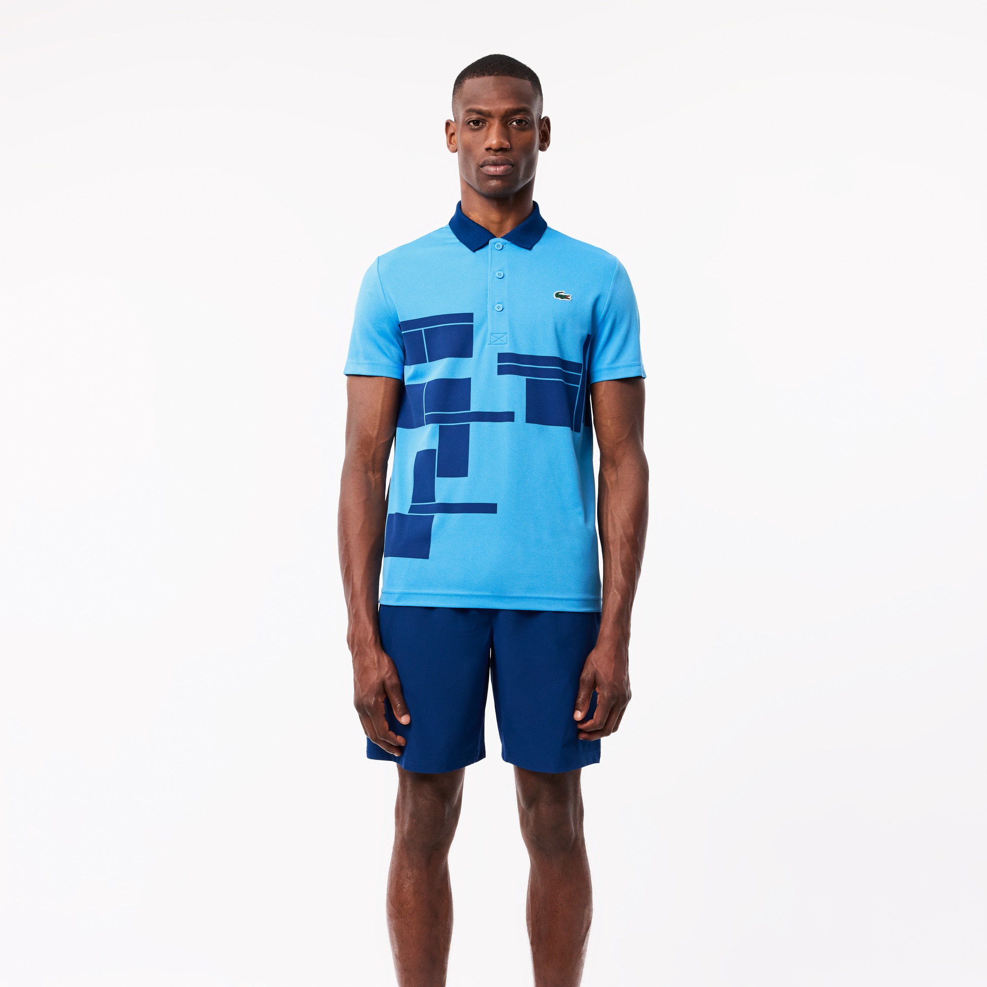 Lacoste Erkek Regular Fit Baskılı Mavi Polo