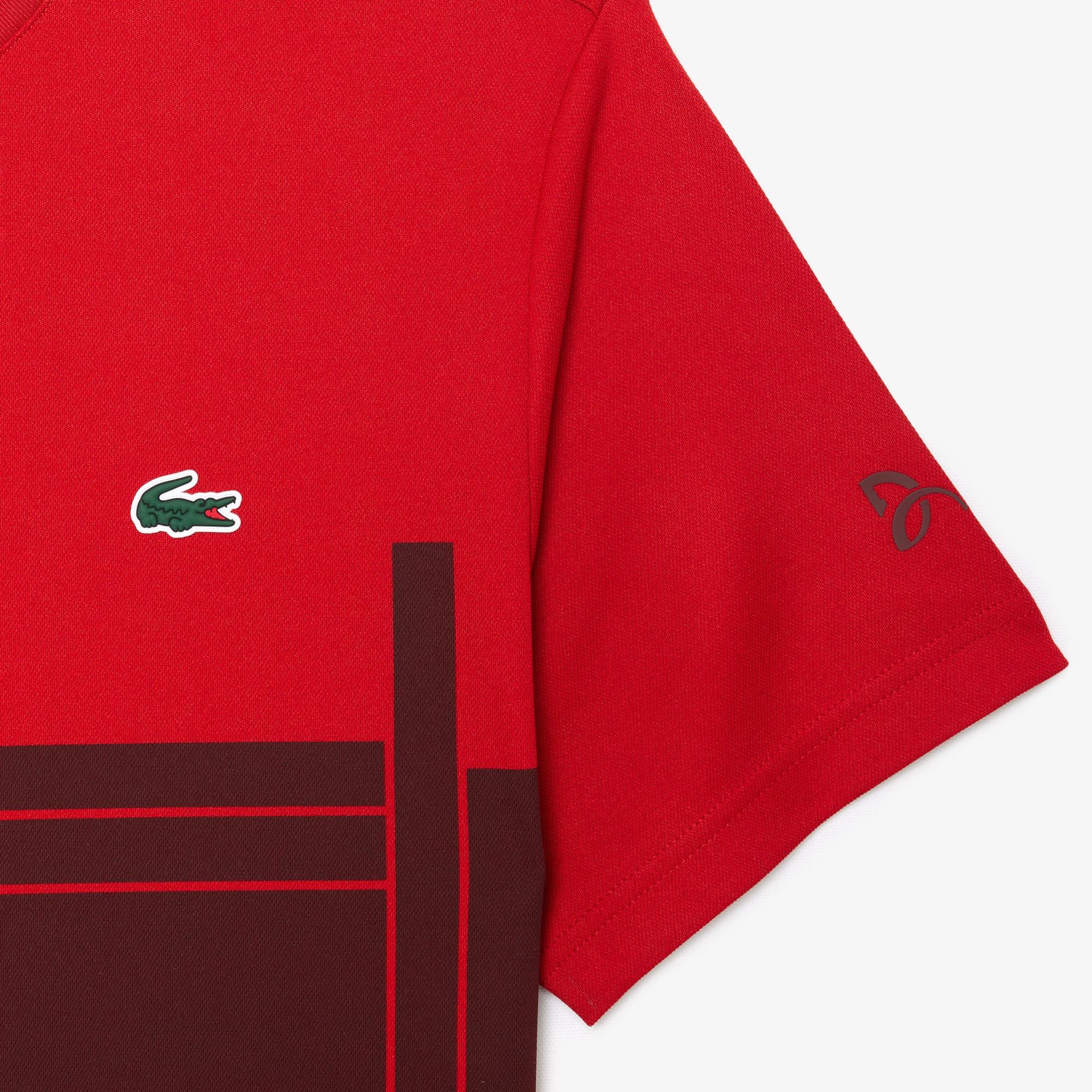 Lacoste Erkek Regular Fit Bisiklet Yaka Baskılı Kırmızı T-Shirt