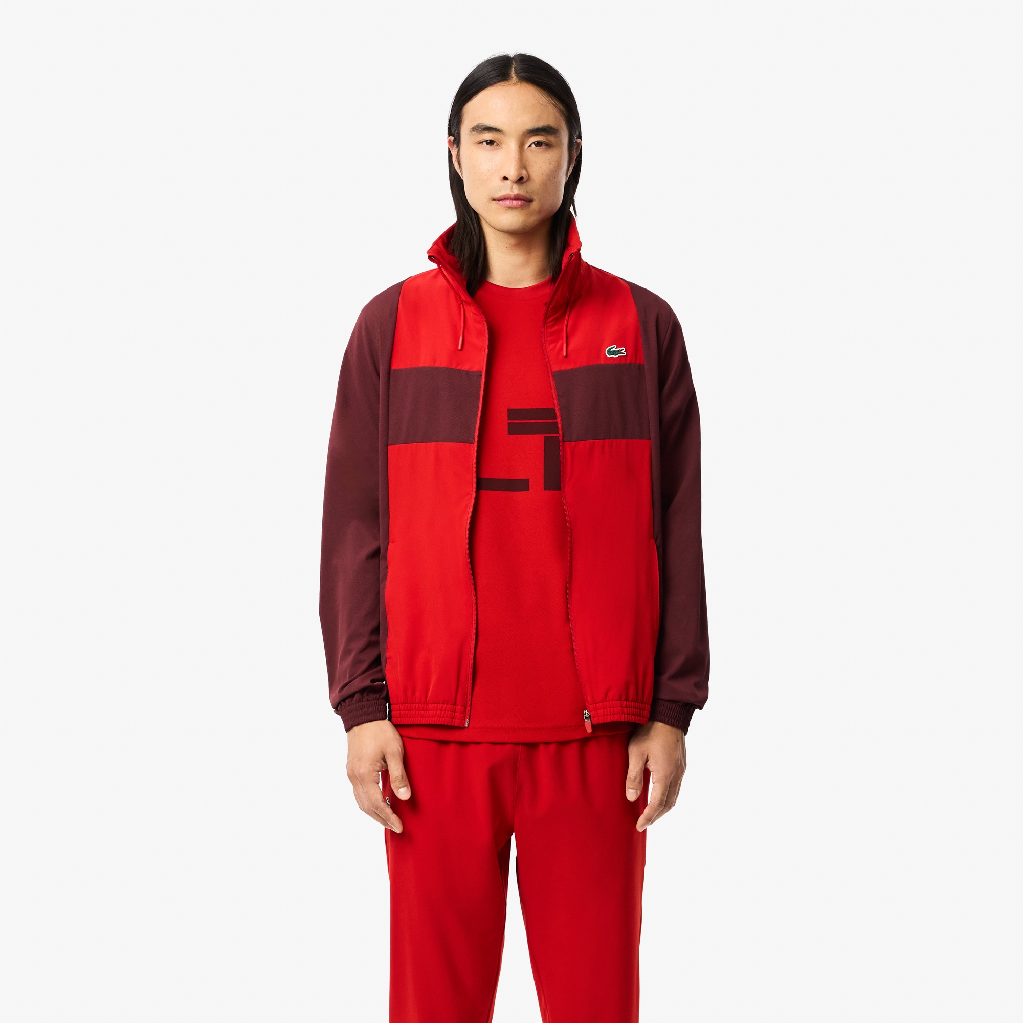 Lacoste Erkek Regular Fit Bisiklet Yaka Baskılı Kırmızı T-Shirt