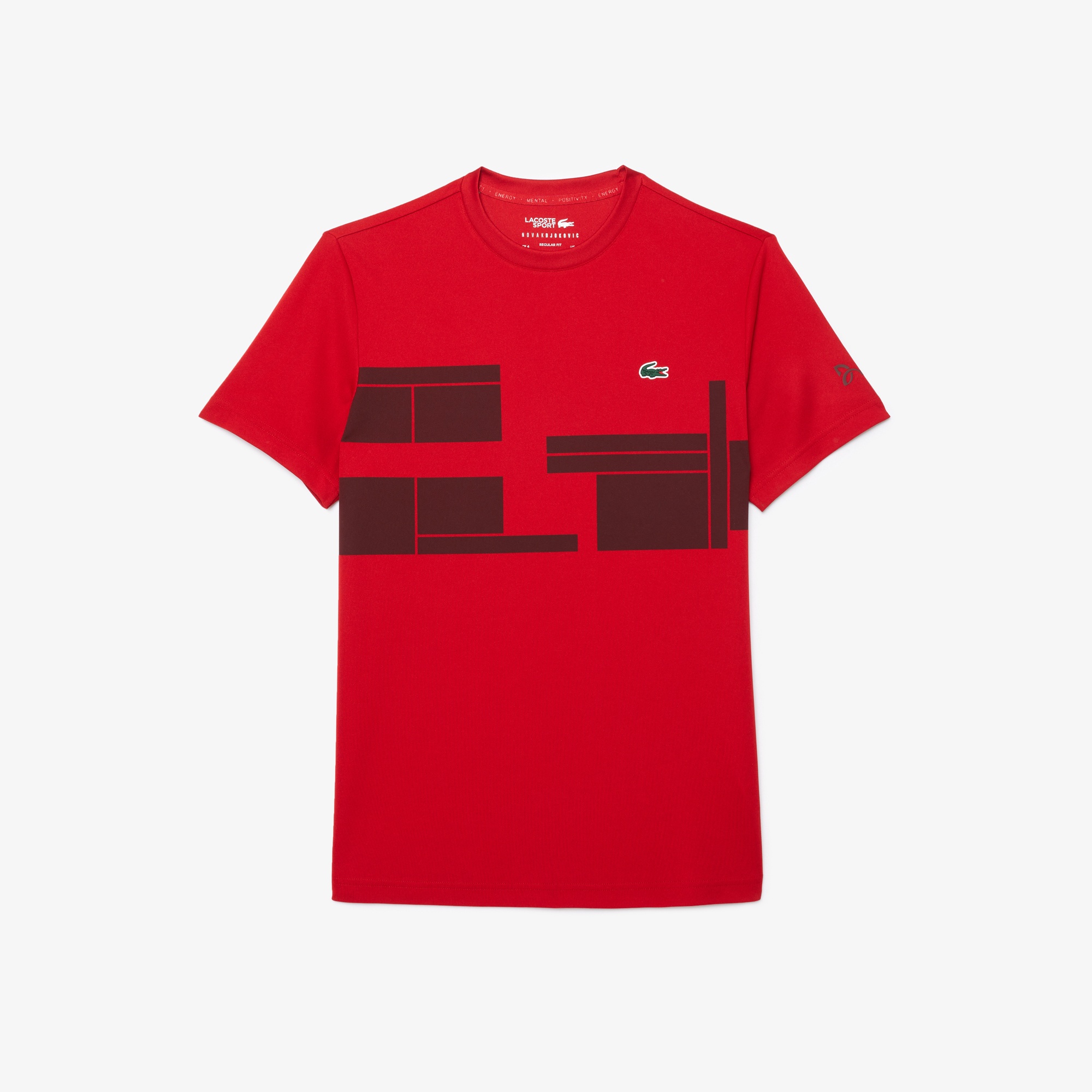 Lacoste Erkek Regular Fit Bisiklet Yaka Baskılı Kırmızı T-Shirt