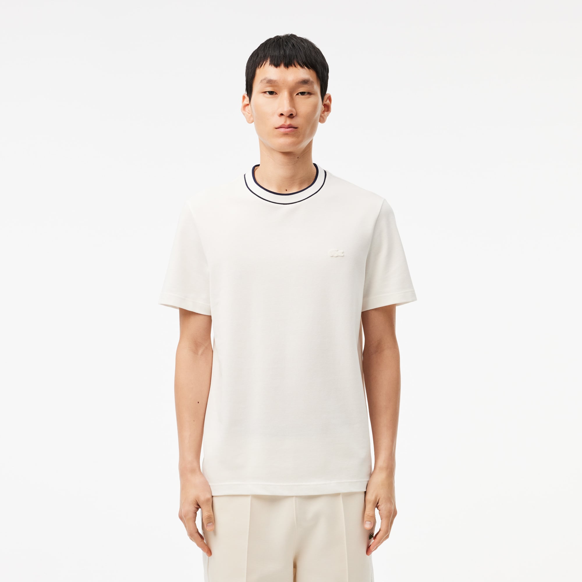 Erkek Regular Fit Bisiklet Yaka Beyaz T-Shirt TH8174.70V | Lacoste