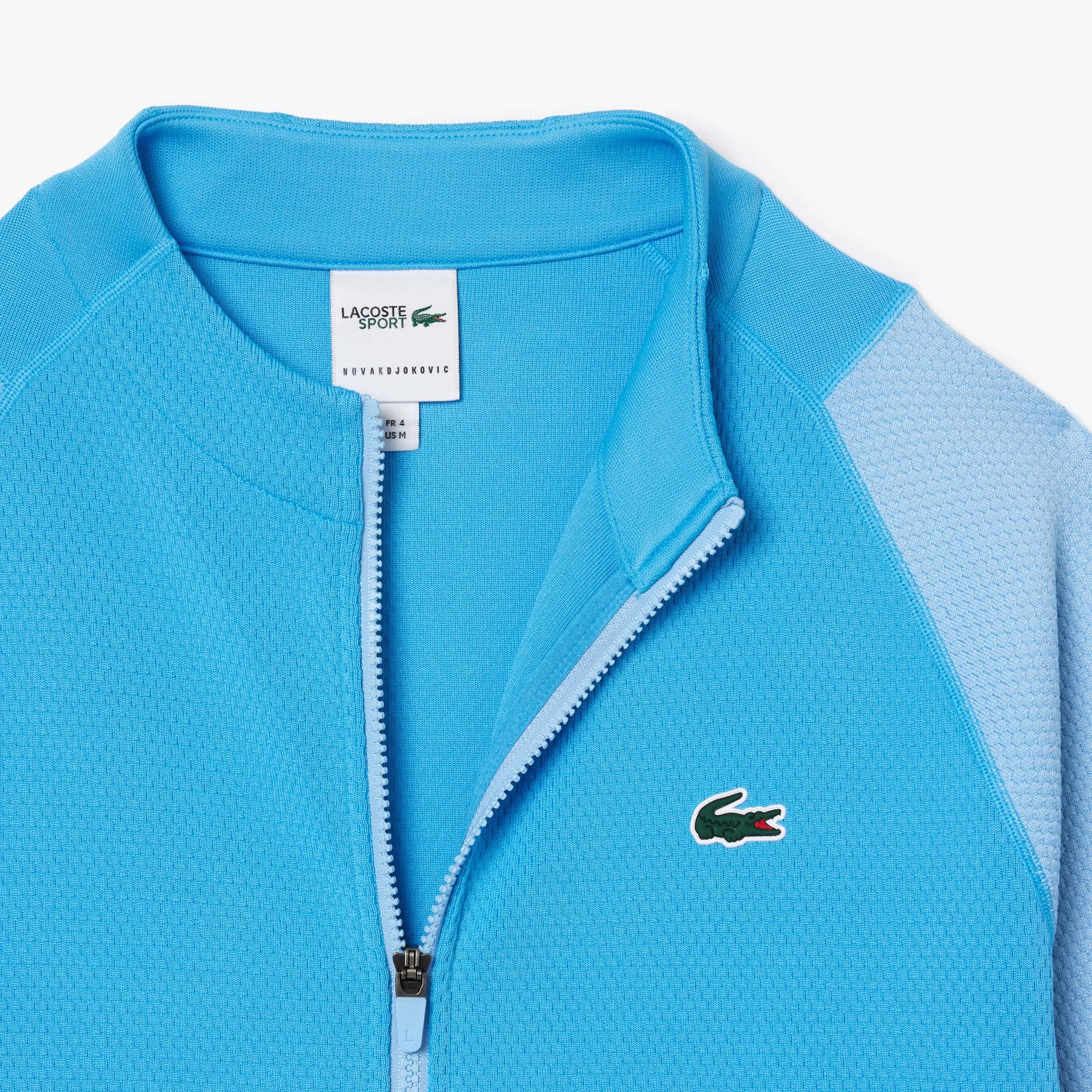 Lacoste X Novak Djokovic Erkek Regular Fit Fermuarlı Renk Bloklu Mavi Sweatshirt