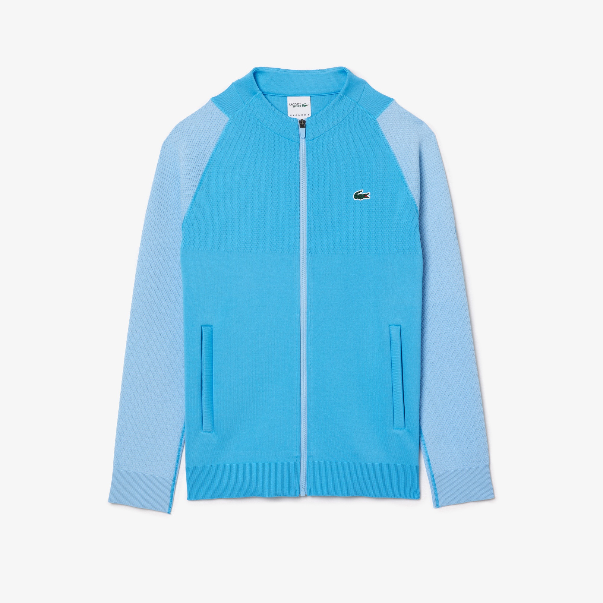 Lacoste X Novak Djokovic Erkek Regular Fit Fermuarlı Renk Bloklu Mavi Sweatshirt