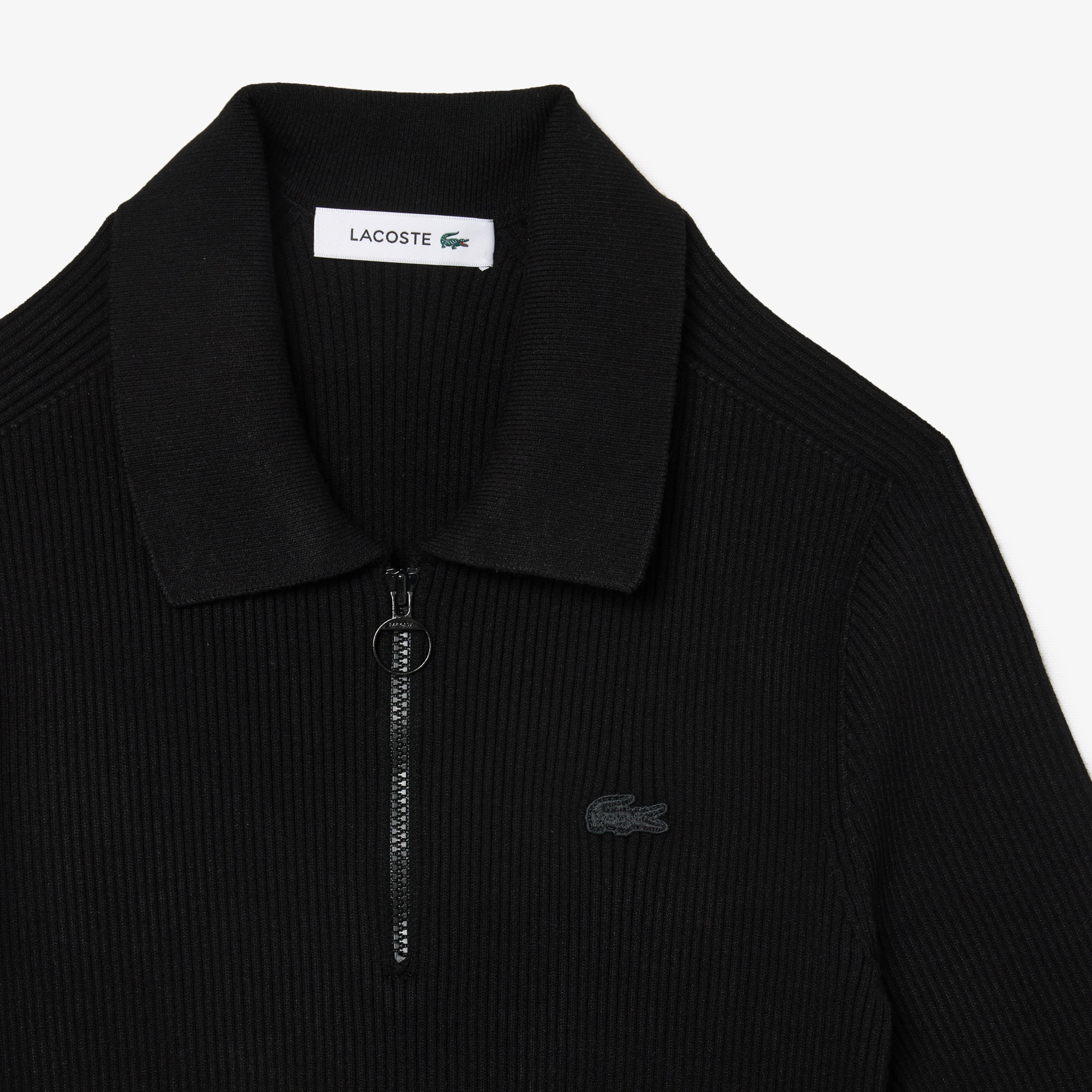 Lacoste Kadın Slim Fit Kısa Kollu Polo Yaka Siyah Elbise