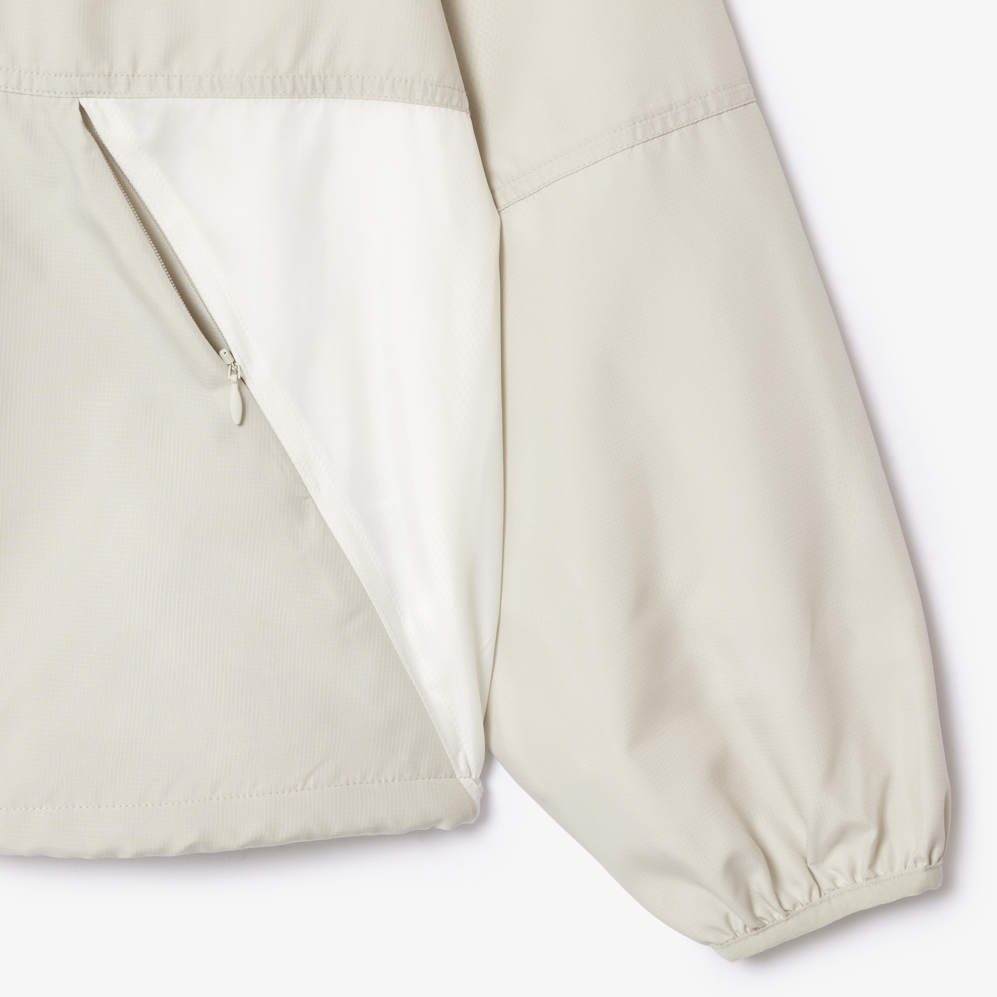 Lacoste Kadın Relaxed Fit Kapüşonlu Gri Rüzgarlık