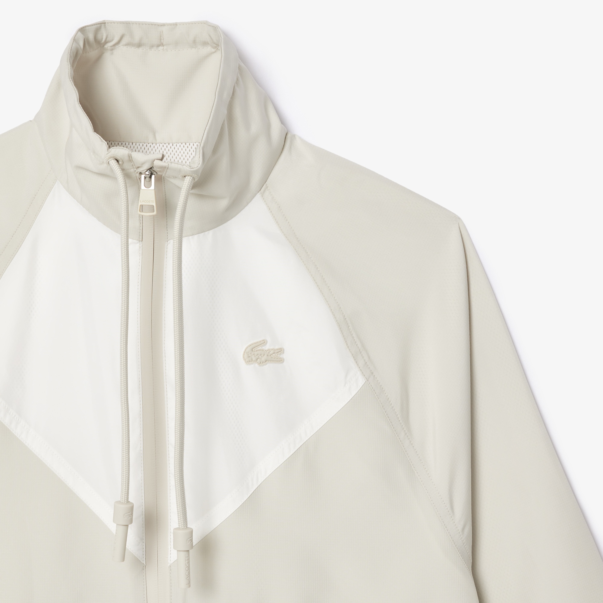 Lacoste Kadın Relaxed Fit Kapüşonlu Gri Rüzgarlık