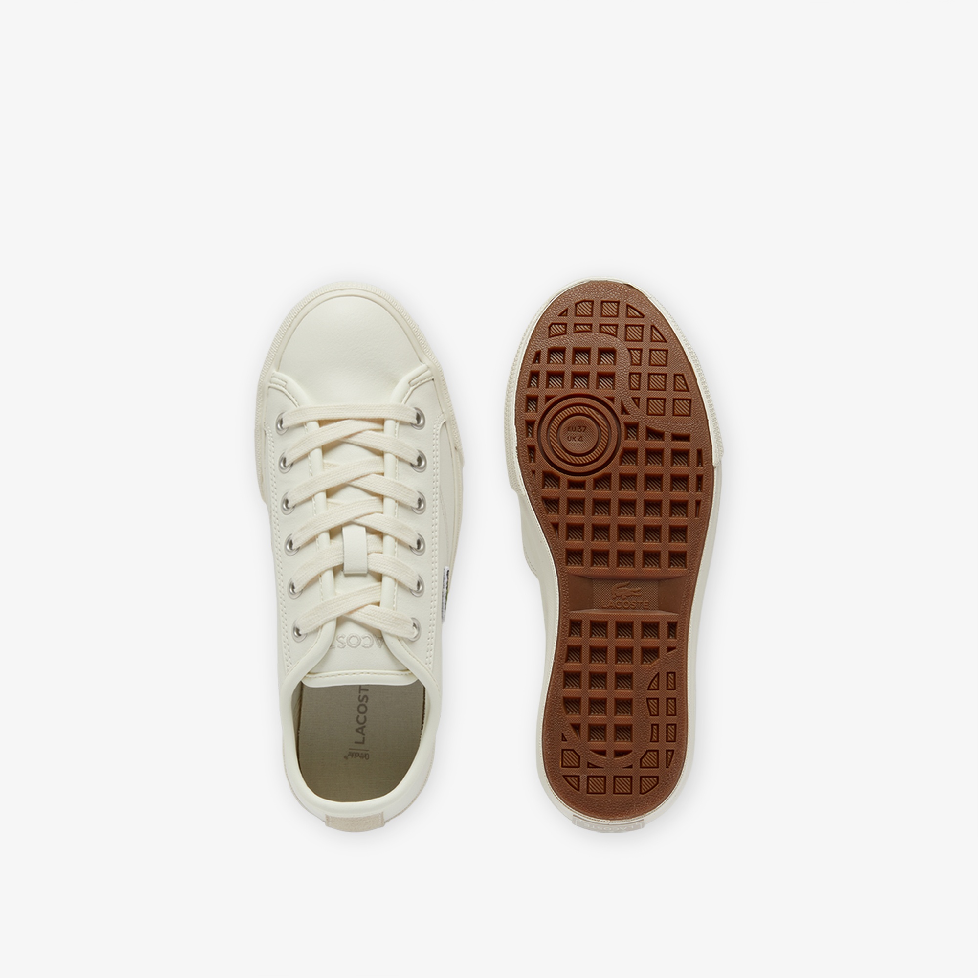 Lacoste Backcourt Kadın Krem Sneaker