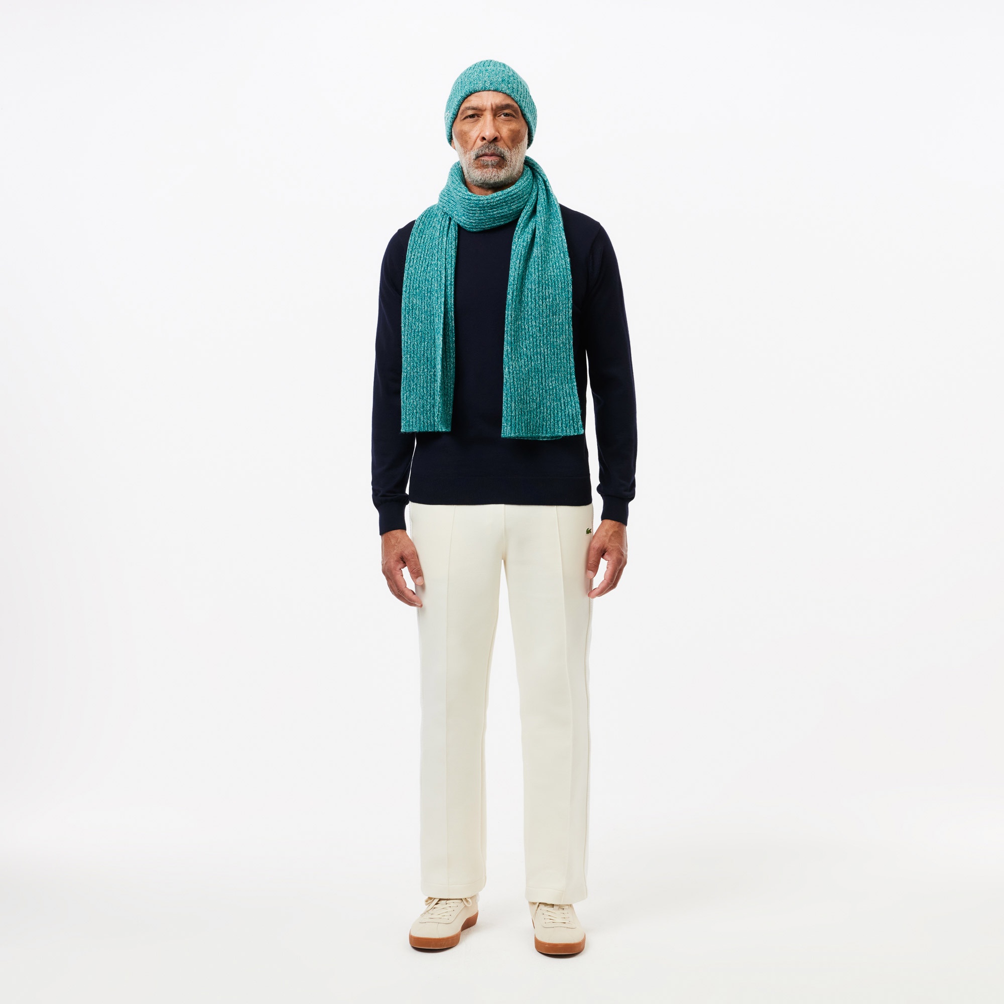 Lacoste Erkek Yün Bisiklet Yaka Lacivert Triko Kazak