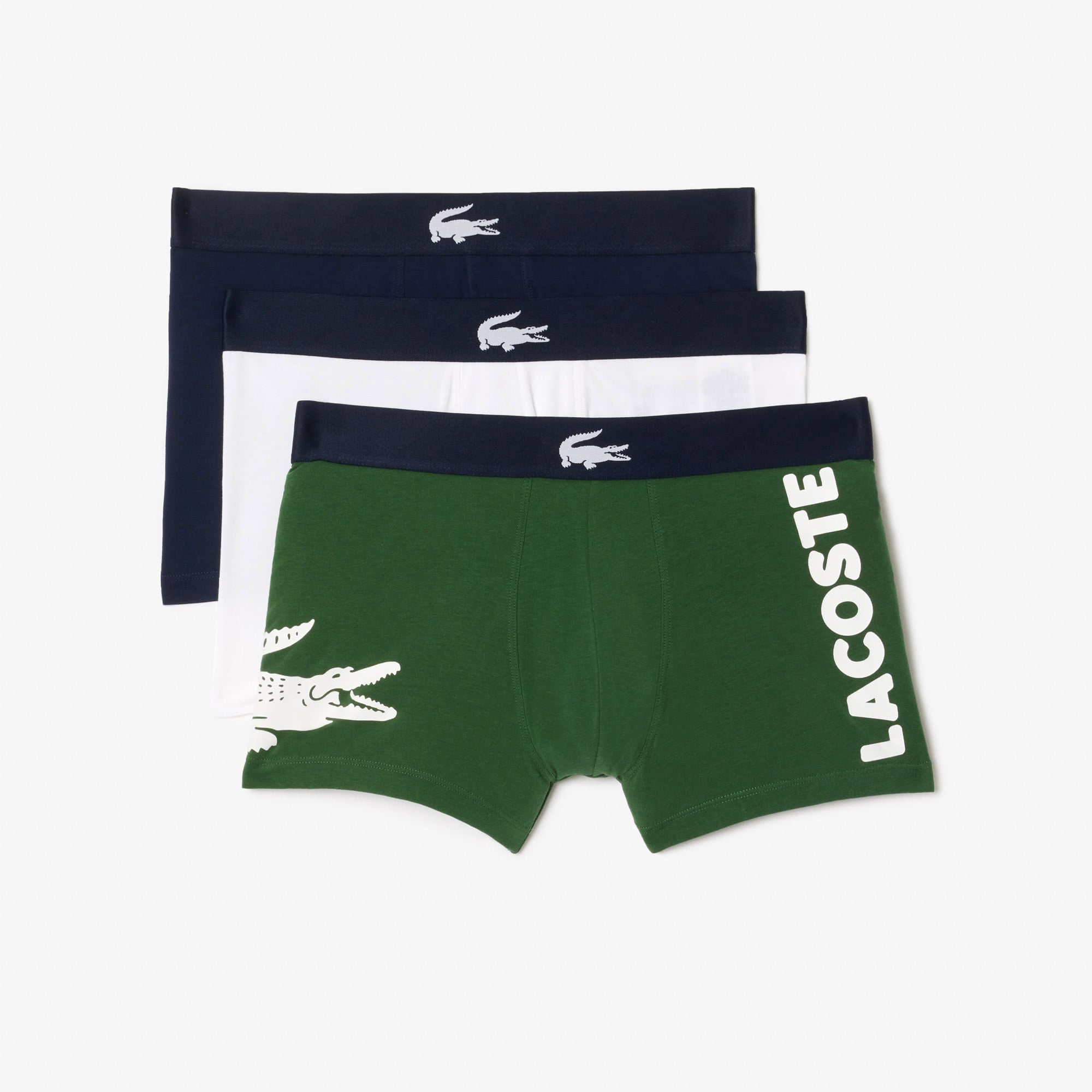 Lacoste Core Erkek 3'lü Yeşil Boxer görsel 5