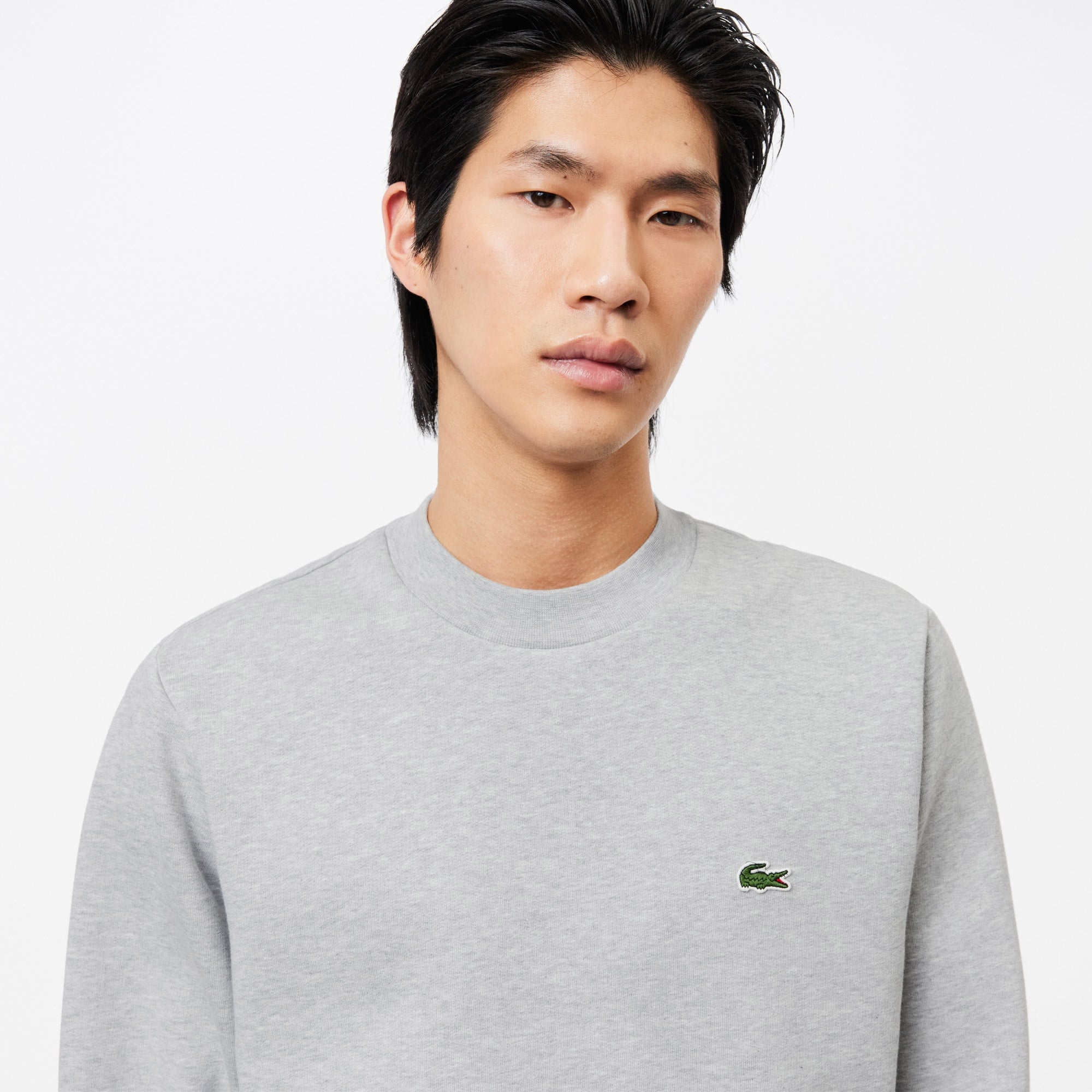 Lacoste Erkek Classic Fit Bisiklet Yaka Gri Sweatshirt