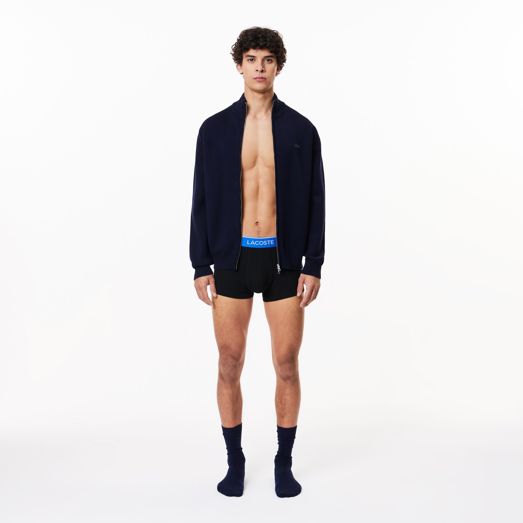 Lacoste Erkek 3'lü Siyah Boxer