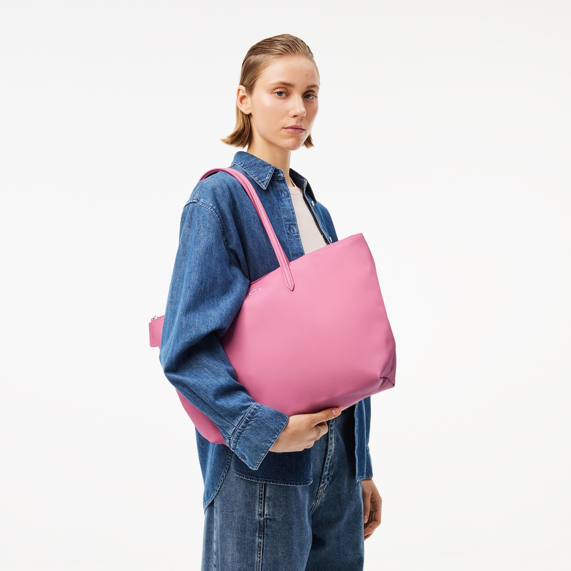 Lacoste Large L.12.12 Kadın Pembe Omuz Çantası