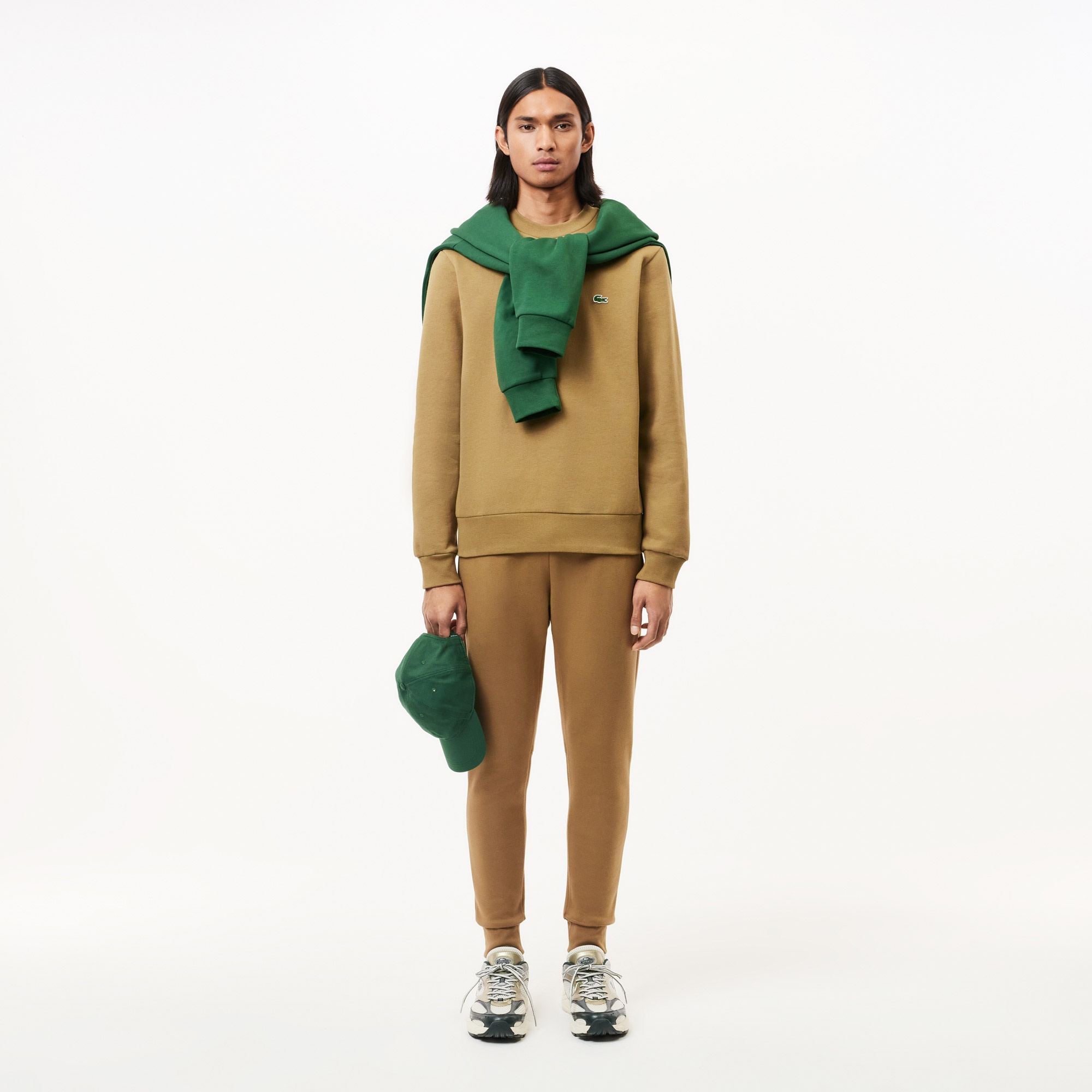 Lacoste Erkek Classic Fit Bisiklet Yaka Kahverengi Sweatshirt