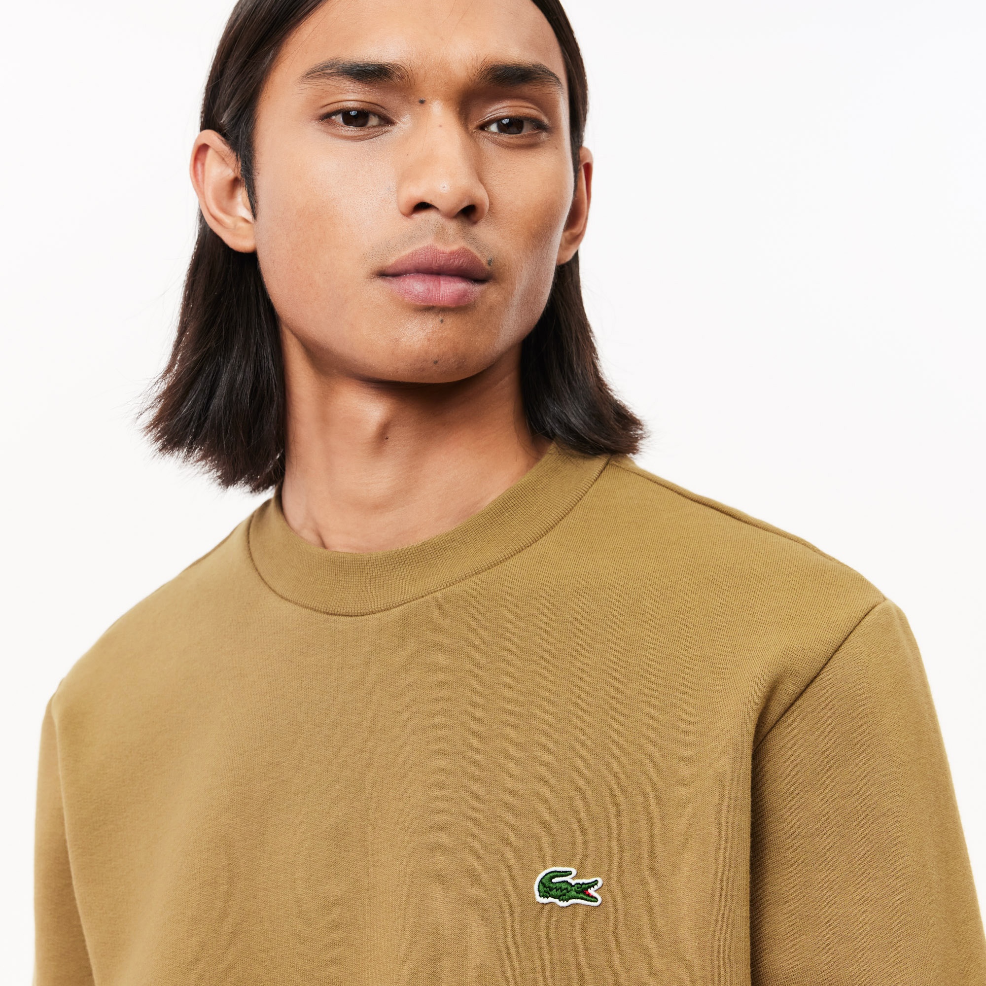 Lacoste Erkek Classic Fit Bisiklet Yaka Kahverengi Sweatshirt