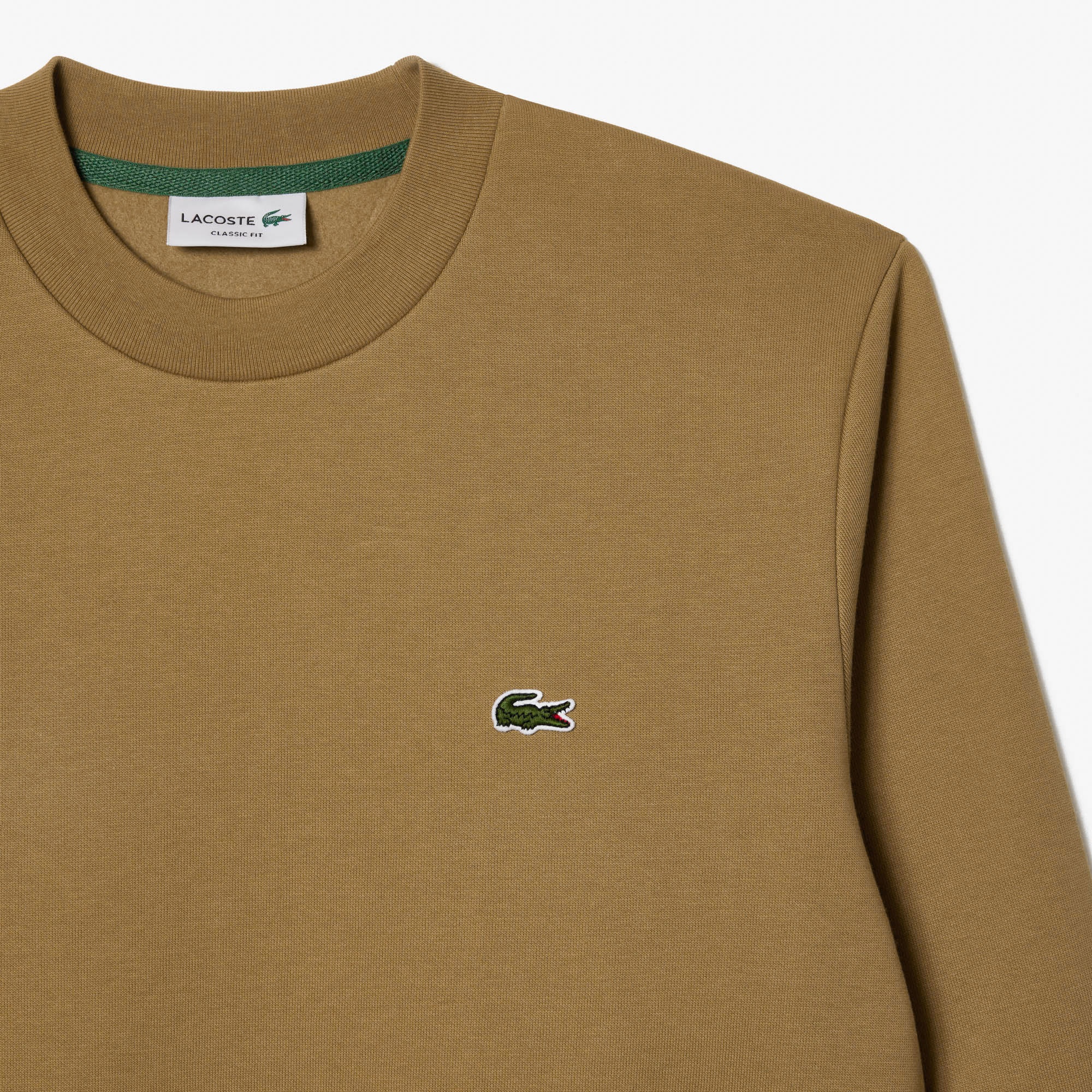 Lacoste Erkek Classic Fit Bisiklet Yaka Kahverengi Sweatshirt