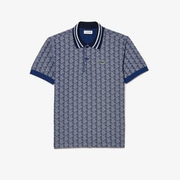 Lacoste Erkek Classic Fit Monogram Lacivert Polo Lacivert