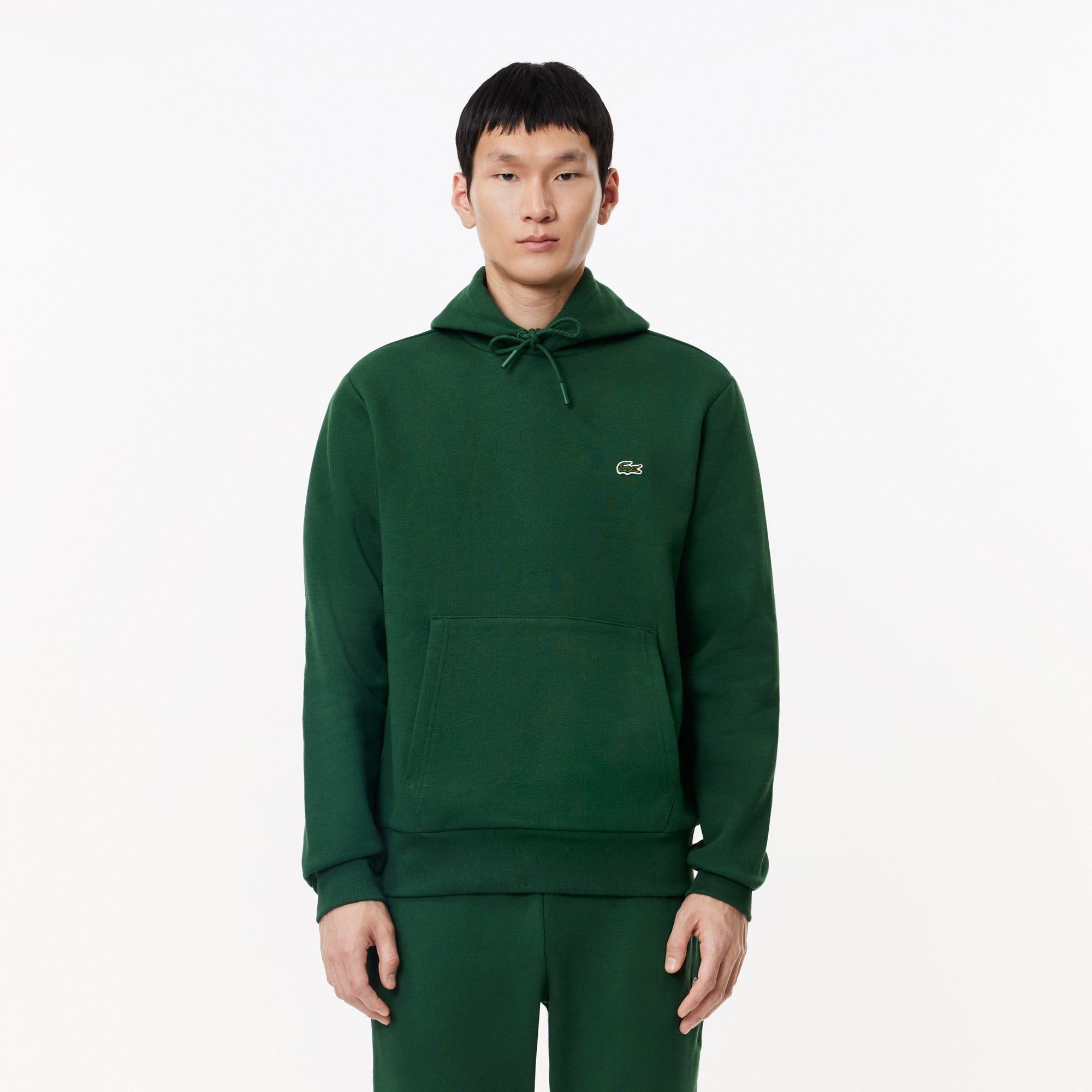 Lacoste Erkek Classic Fit Kapüşonlu Yeşil Sweatshirt