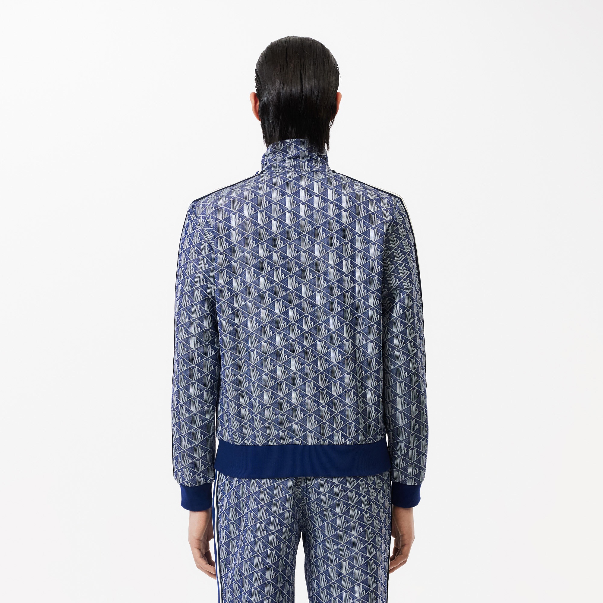 Lacoste Erkek Regular Fit Fermuarlı Monogram Lacivert Sweatshirt