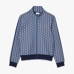 Lacoste Erkek Regular Fit Fermuarlı Monogram Lacivert Sweatshirt Lacivert