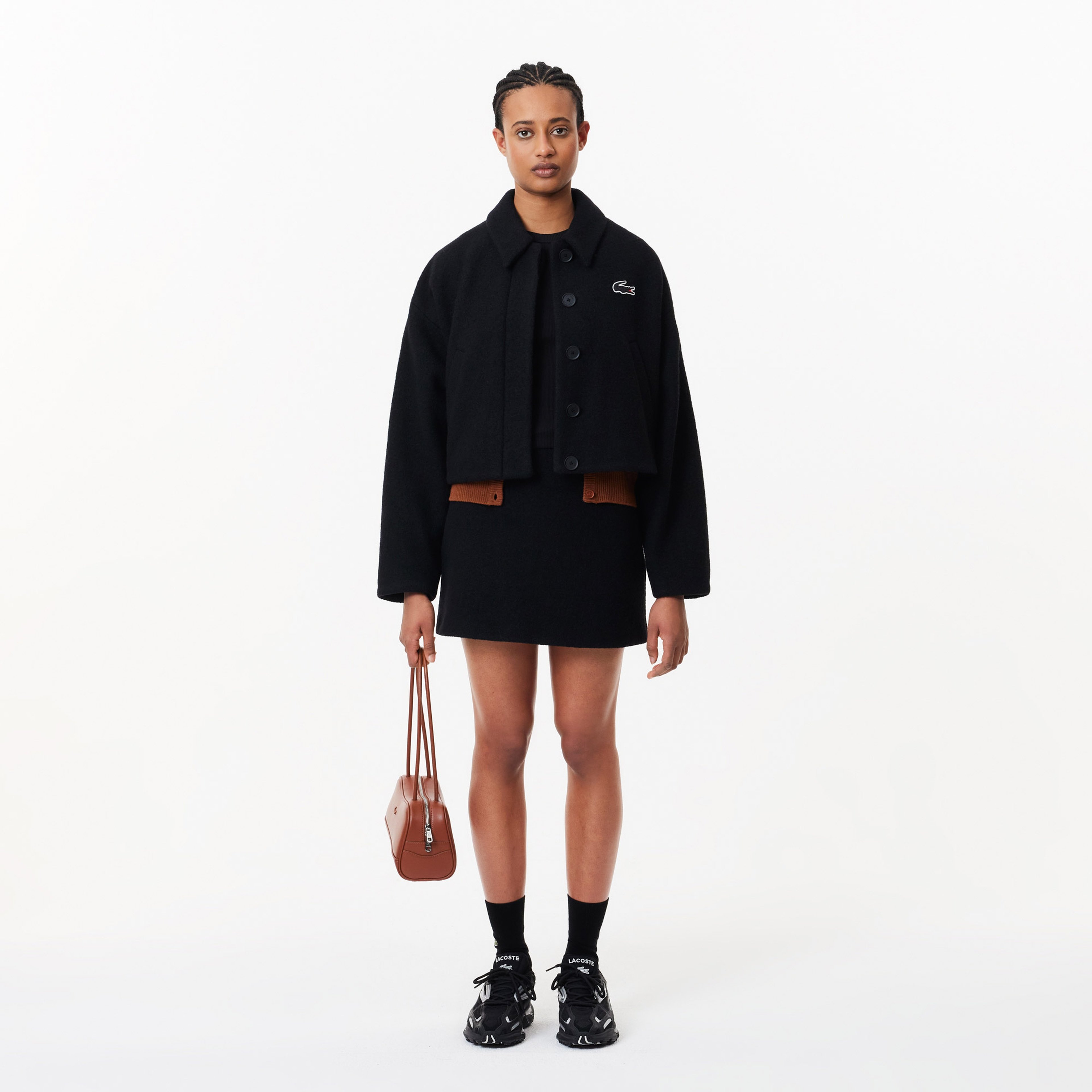 Kadın Slim Fit Bisiklet Yaka Siyah T-Shirt