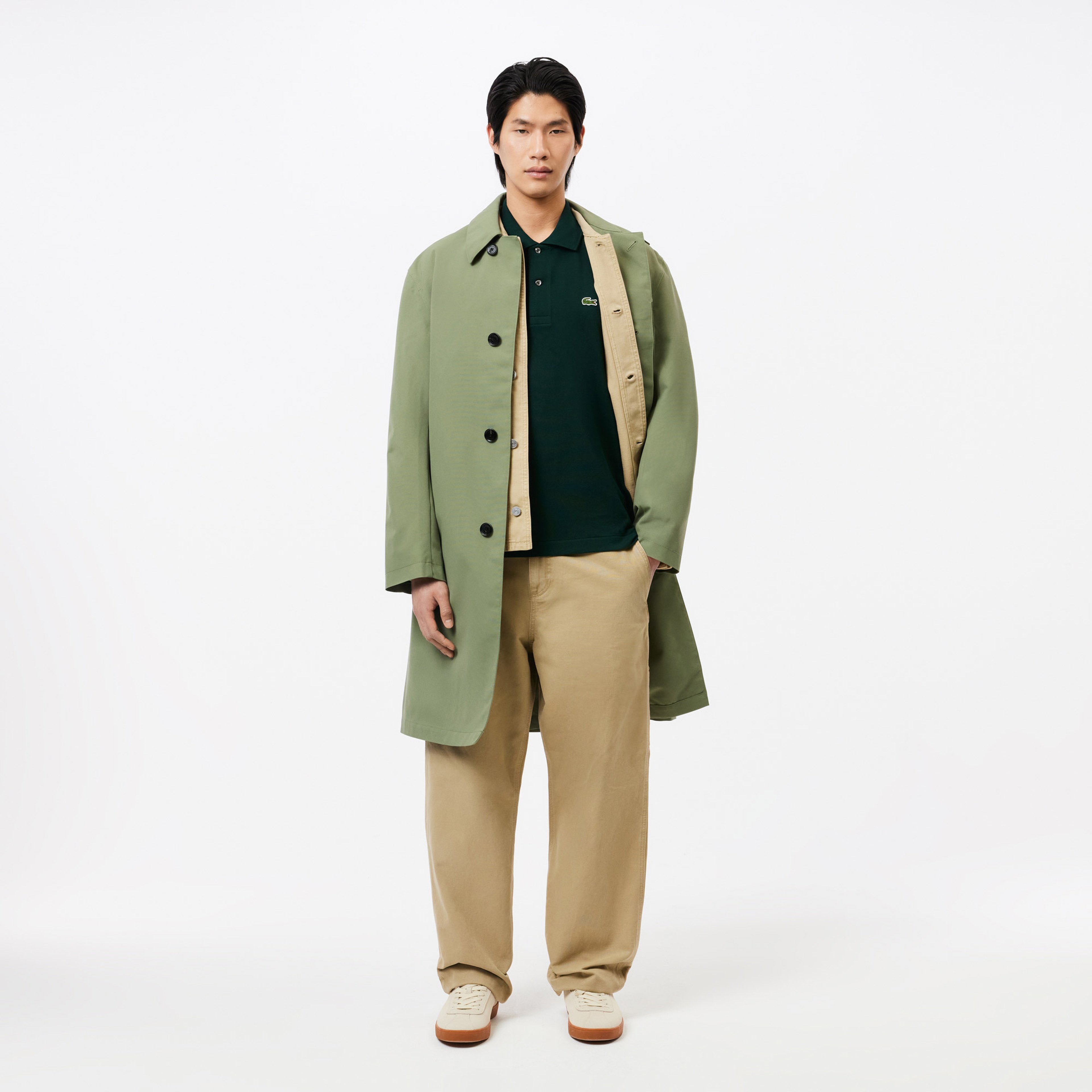 L.12.12 Erkek Classic Fit Koyu Yeşil Polo