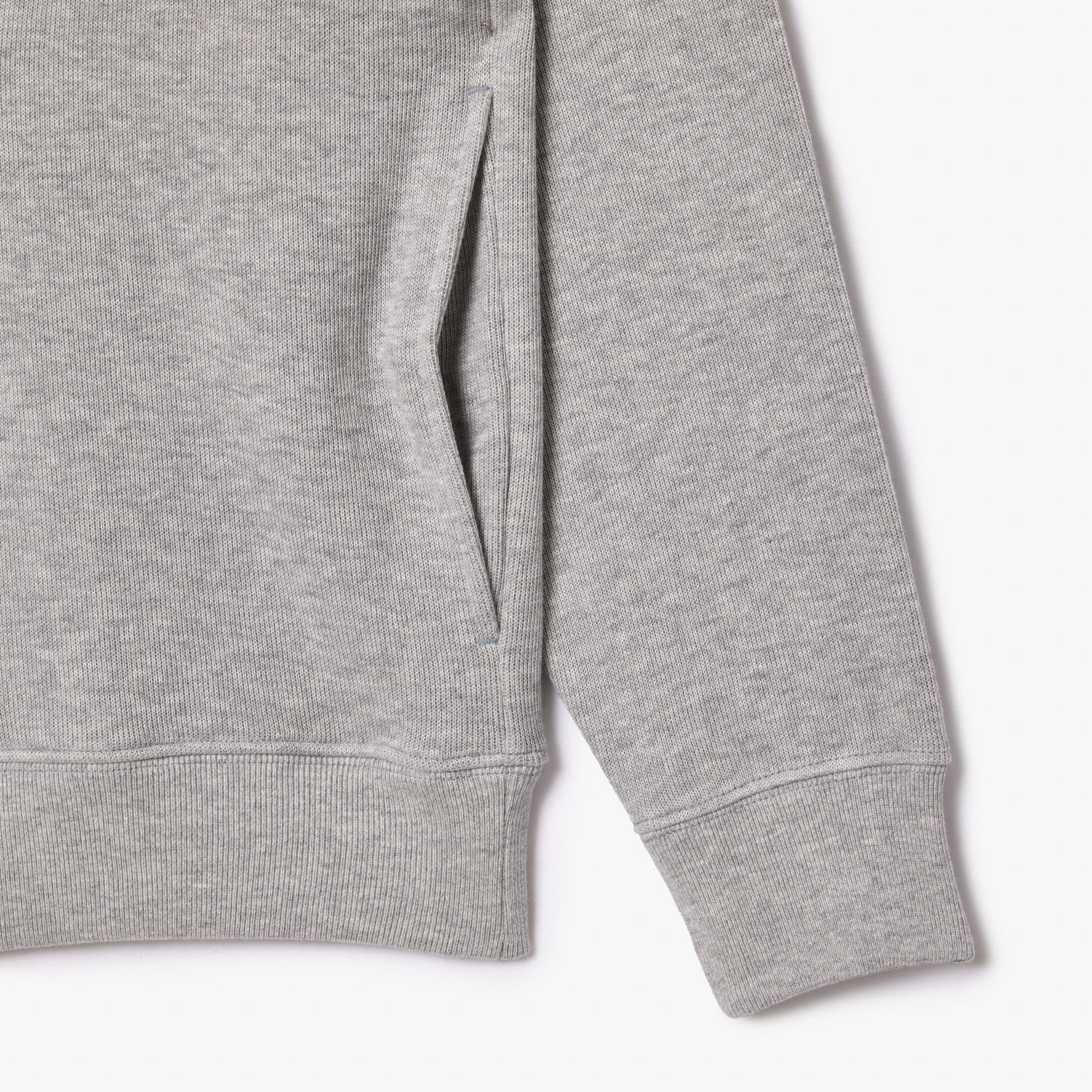 Erkek Classic Fit Yarım Fermuarlı Gri Sweatshirt