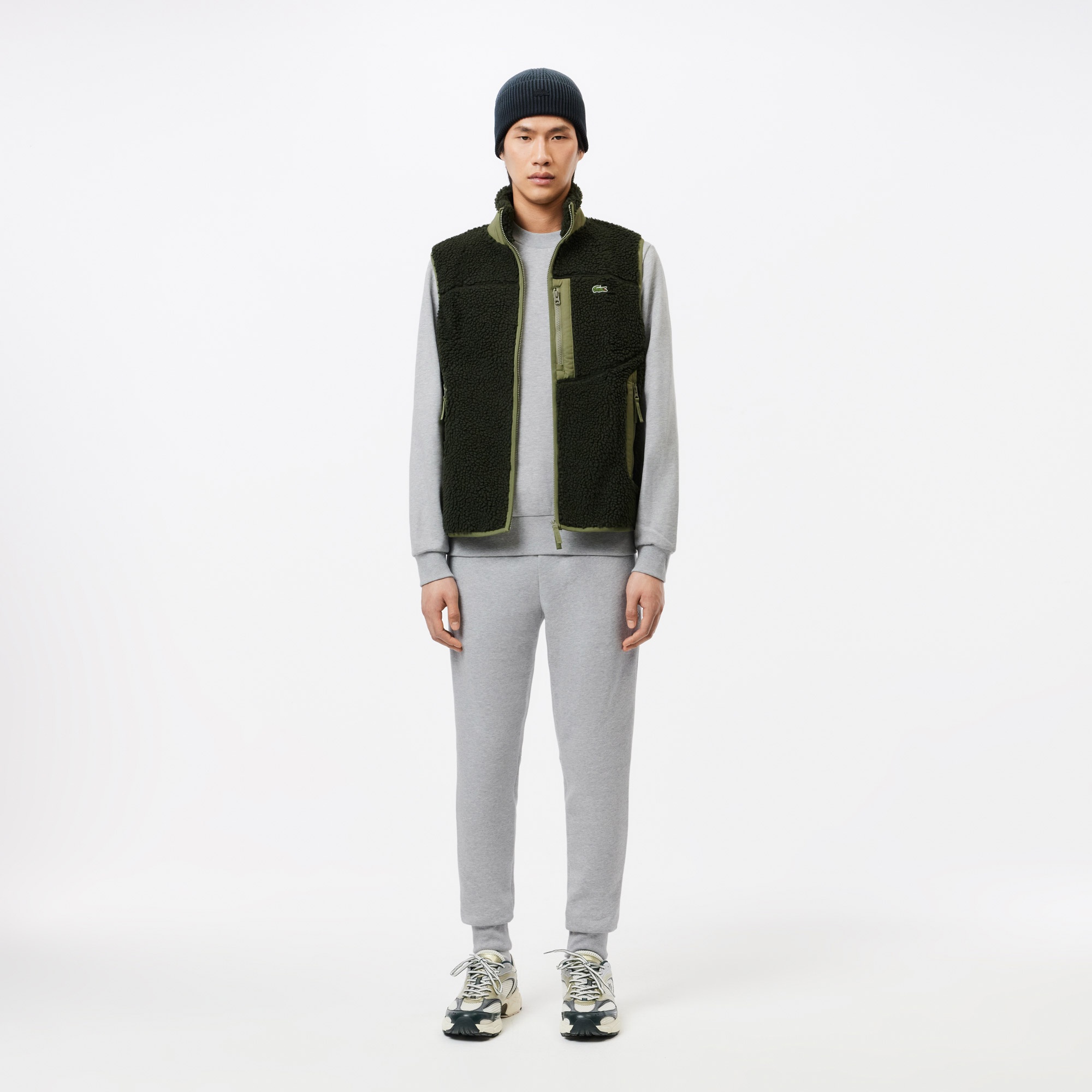 Lacoste Erkek Classic Fit Bisiklet Yaka Gri Sweatshirt