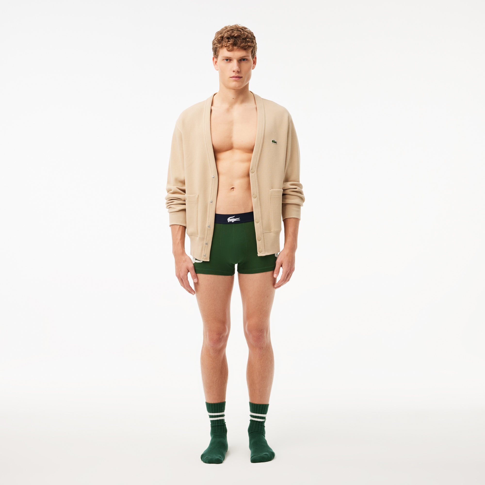 Lacoste Core Erkek 3'lü Yeşil Boxer görsel 6