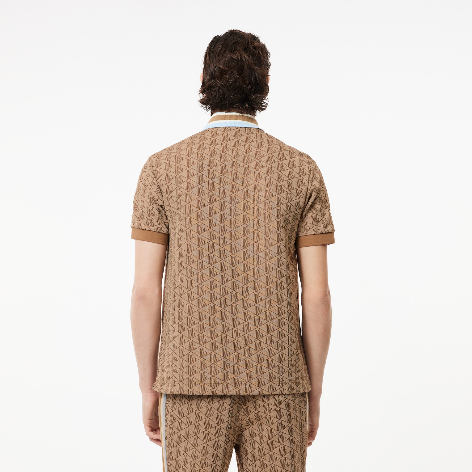 Lacoste Monogram Erkek Classic Fit Kahverengi Polo