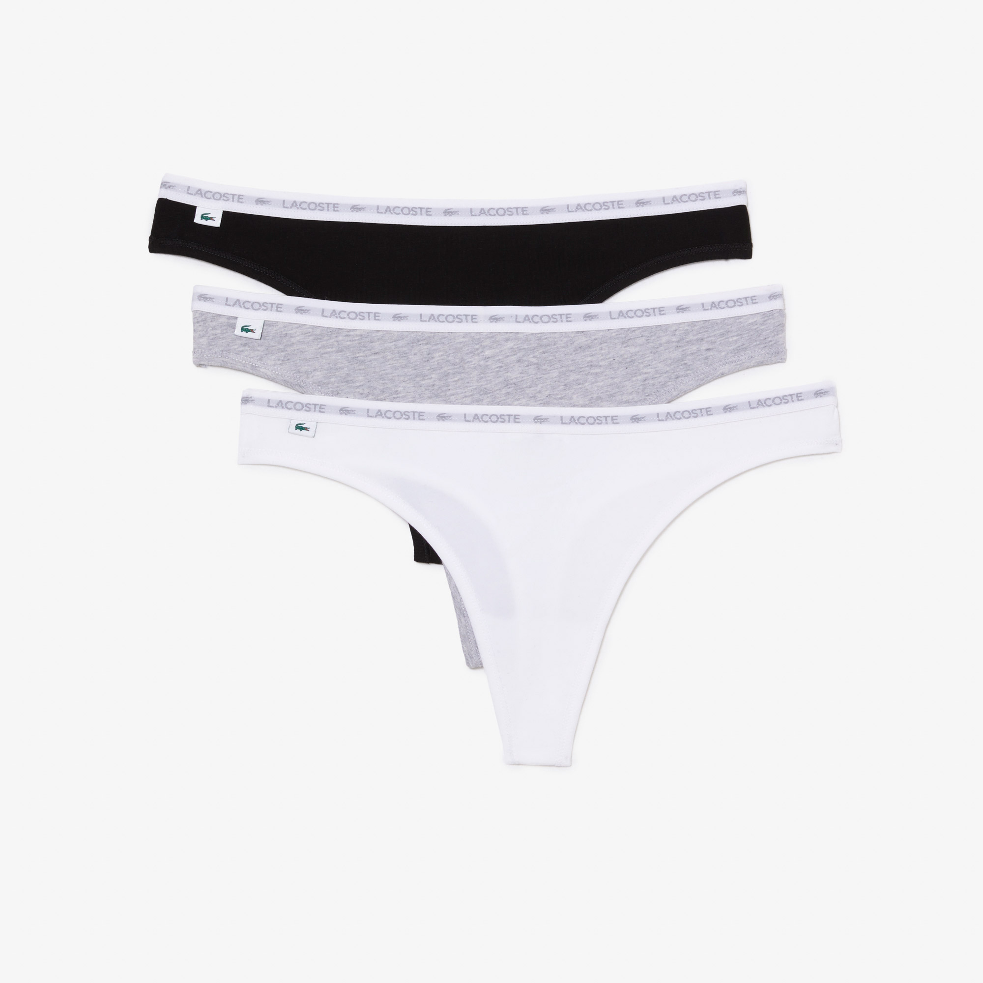 Lacoste Kadın Regular Fit 3'lü Renkli Külot görsel 5