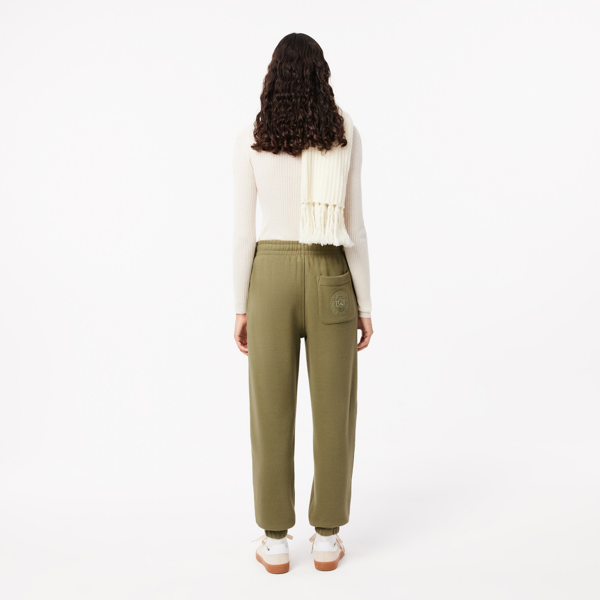 Lacoste Kadın Straight Fit Haki Eşofman Altı