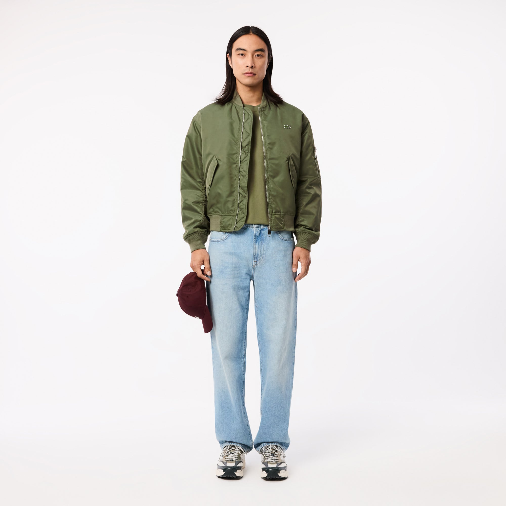 Lacoste Erkek Classic Fit Bisiklet Yaka Haki T-Shirt görsel 5